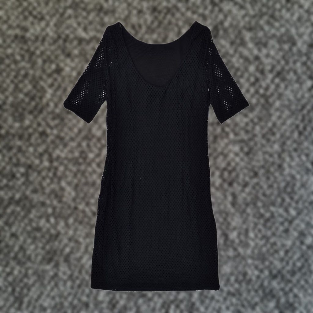 Banana Republic BANANA REPUBLIC Womens 3/4 Sleeve Sheath Dress Black Cotton XS UK 6 Size XS / US 0-2 / IT 36-38 - 1 Thumbnail