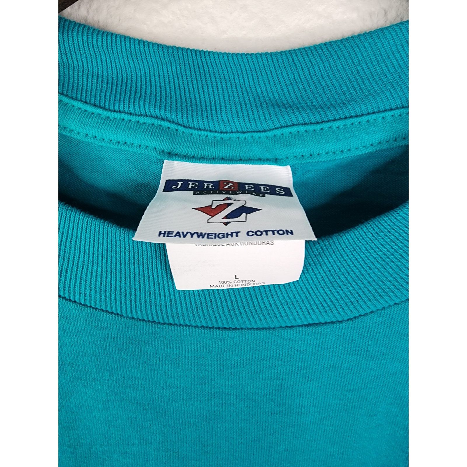 Jerzees × Vintage Vintage North Dakota Shirt Flower Nature Teal 90s T-shirt L Size US L / EU 52-54 / 3 - 5 Thumbnail