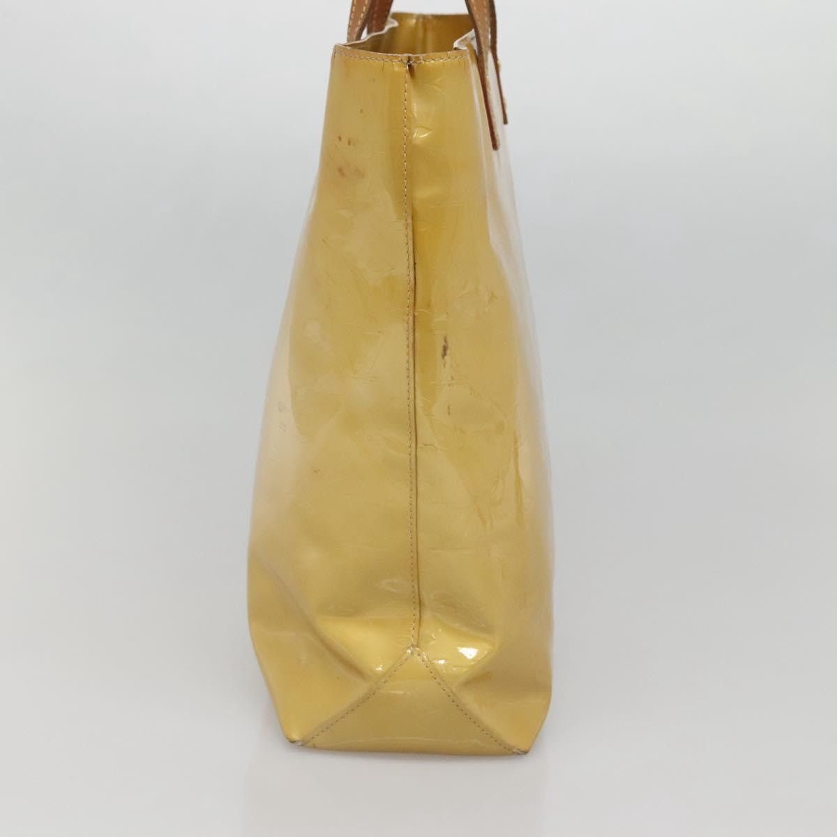 Louis Vuitton LOUIS VUITTON Monogram Vernis Reade MM Hand Bag Beige M91141 Size ONE SIZE - 3 Thumbnail