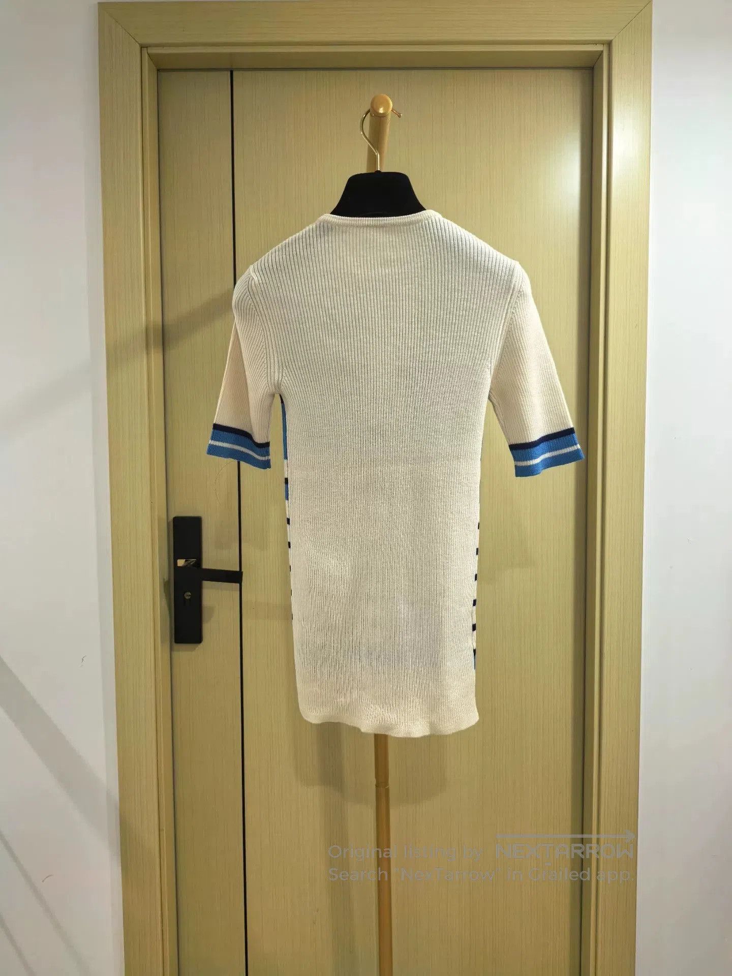 Miu Miu Miu Miu Blue White Striped Knit T. Size XL / US 12-14 / IT 48-50 - 2 Thumbnail
