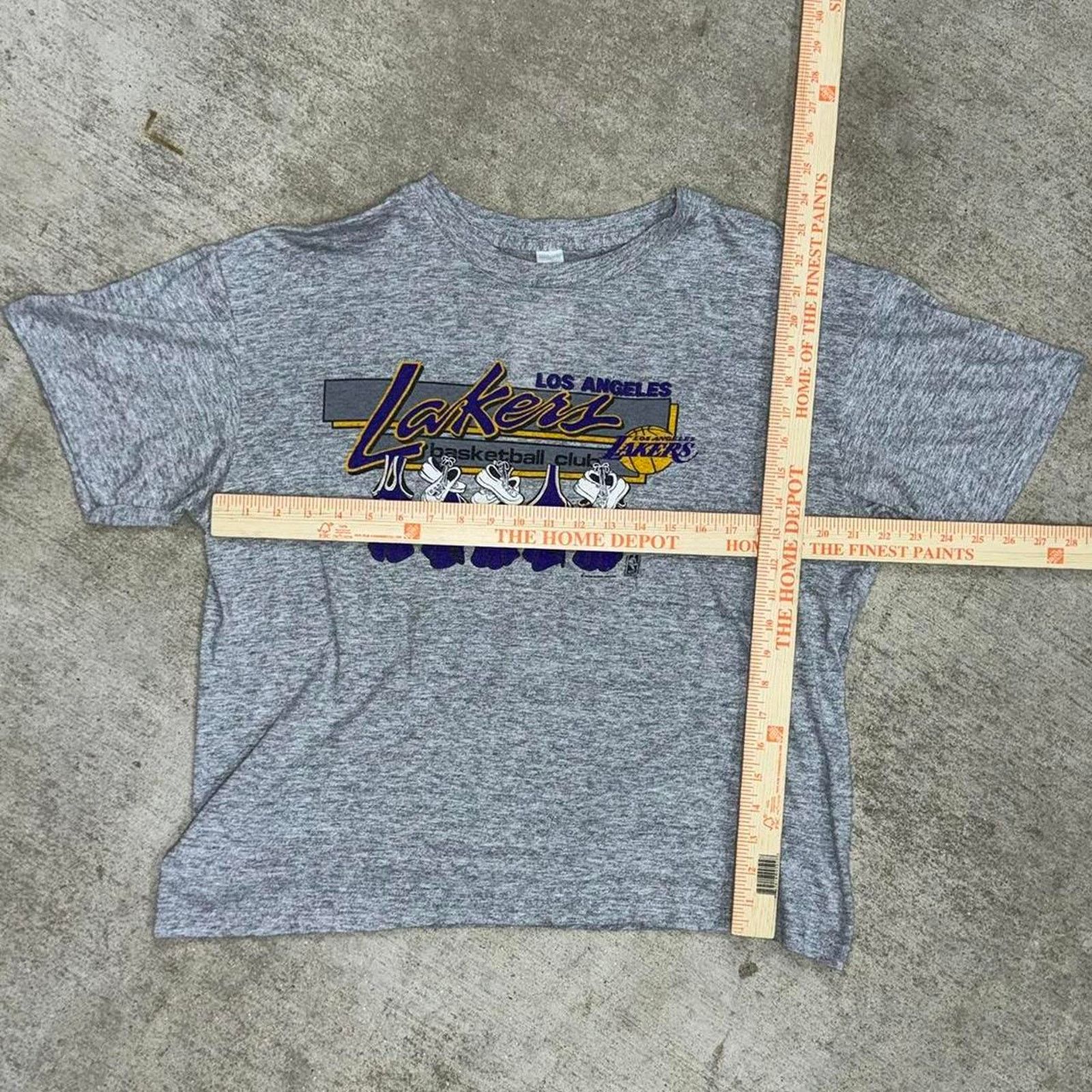 NBA 1980s los angeles lakers grey t-shirt Size US XL / EU 56 / 4 - 2 Thumbnail
