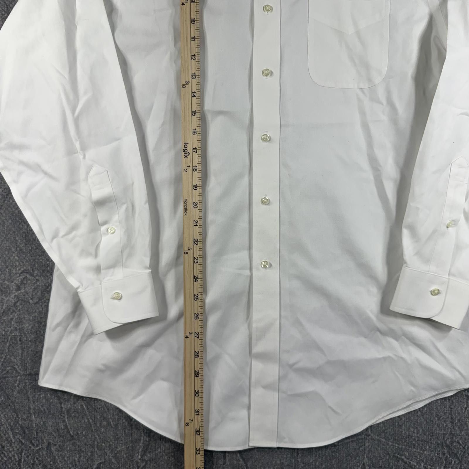 Brooks Brothers Brooks Brothers Shirt Men's 17 White Long Sleeve Button Down Size US L / EU 52-54 / 3 - 3 Thumbnail