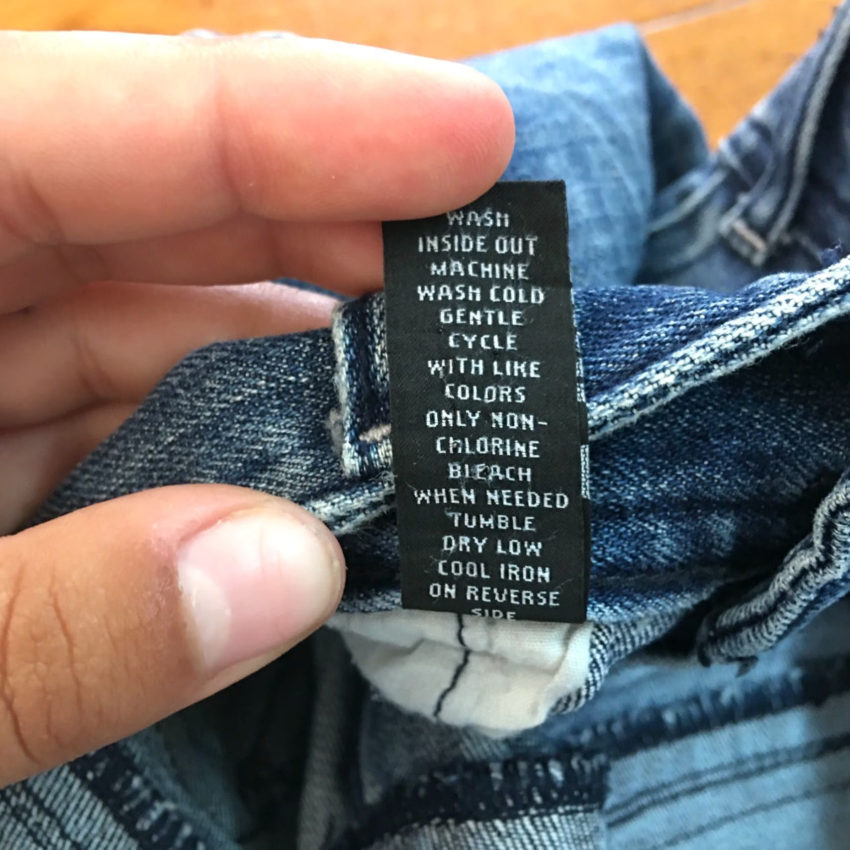 Vintage INC International Concepts Boot Leg Jeans Womens 32x29 Blue Denim 10 Regular Boot Leg 5-Pocket Design ZipButton BeltLoops Dark Wash Distressed No N/A Size 32" / US 10 / IT 46 - 7 Thumbnail