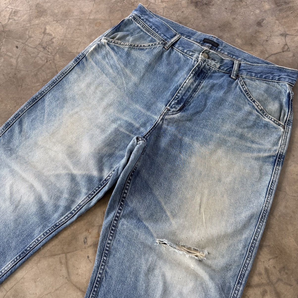 Japanese Brand W38 Vintage Japanese Mud Washer Faded Rusty Denim Jean Pants Size US 38 / EU 54 - 5 Thumbnail