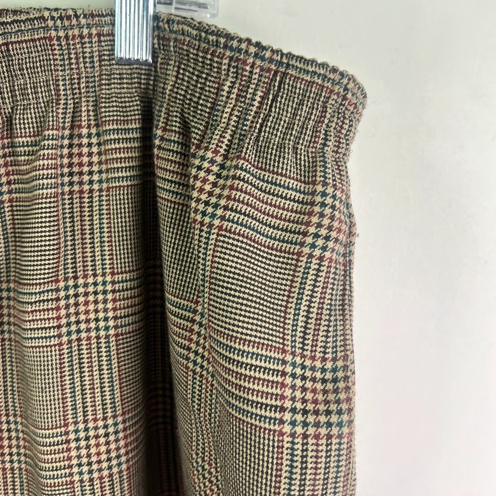 Vintage VINTAGE Sag Harbor Hounds Tooth Stretch Waist Pants Womens 22W Brown 44X23 Plaid Cropped High Rise Straight Leg 80s 90s Womens Sag Harbor Pants Size 40" / US 18 - 3 Thumbnail