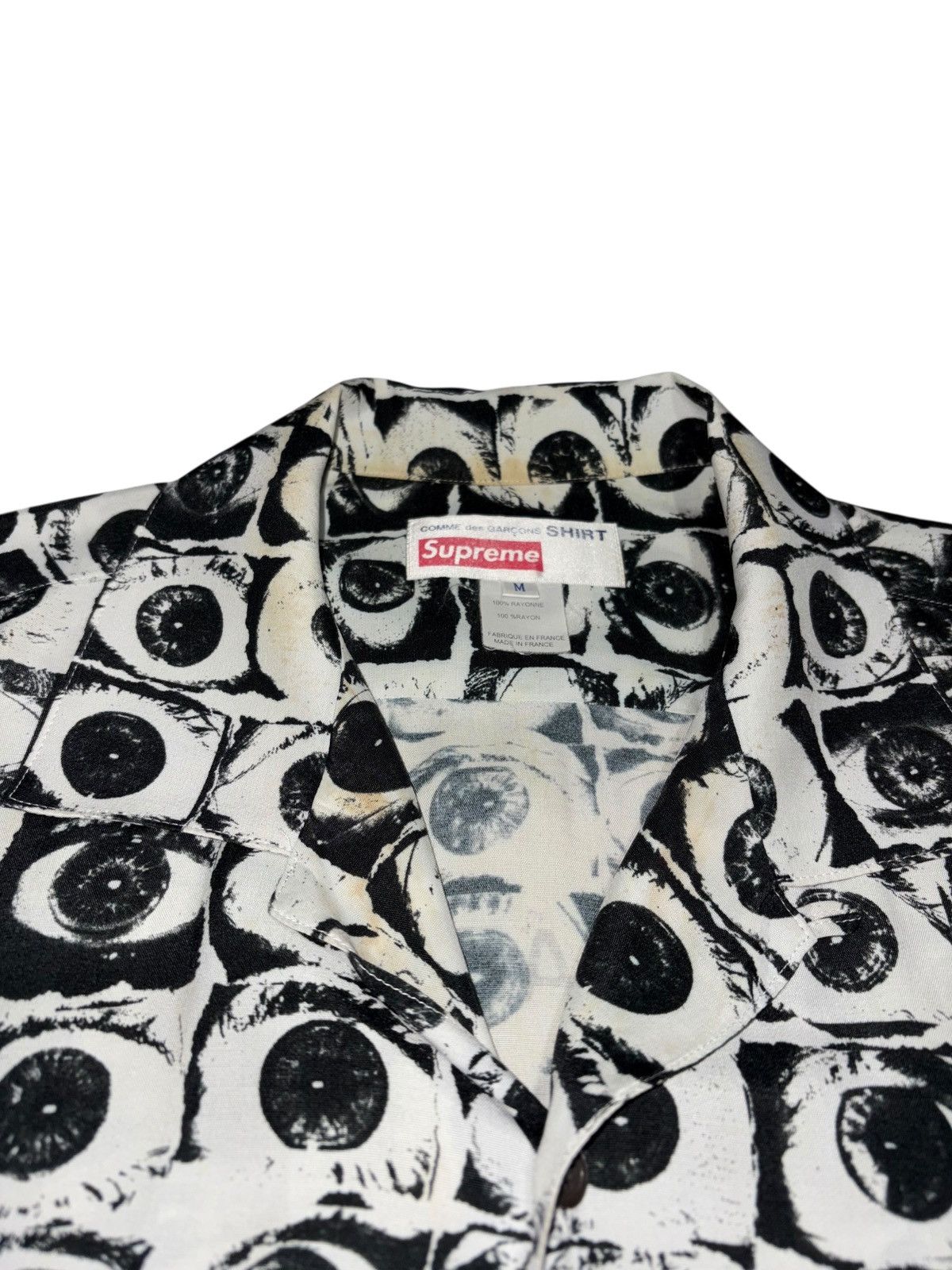 Comme des Garcons SHIRT × Supreme Supreme CDG SS17 Eyes Shirt button eyeball graphic logo polo Size US M / EU 48-50 / 2 - 2 Thumbnail