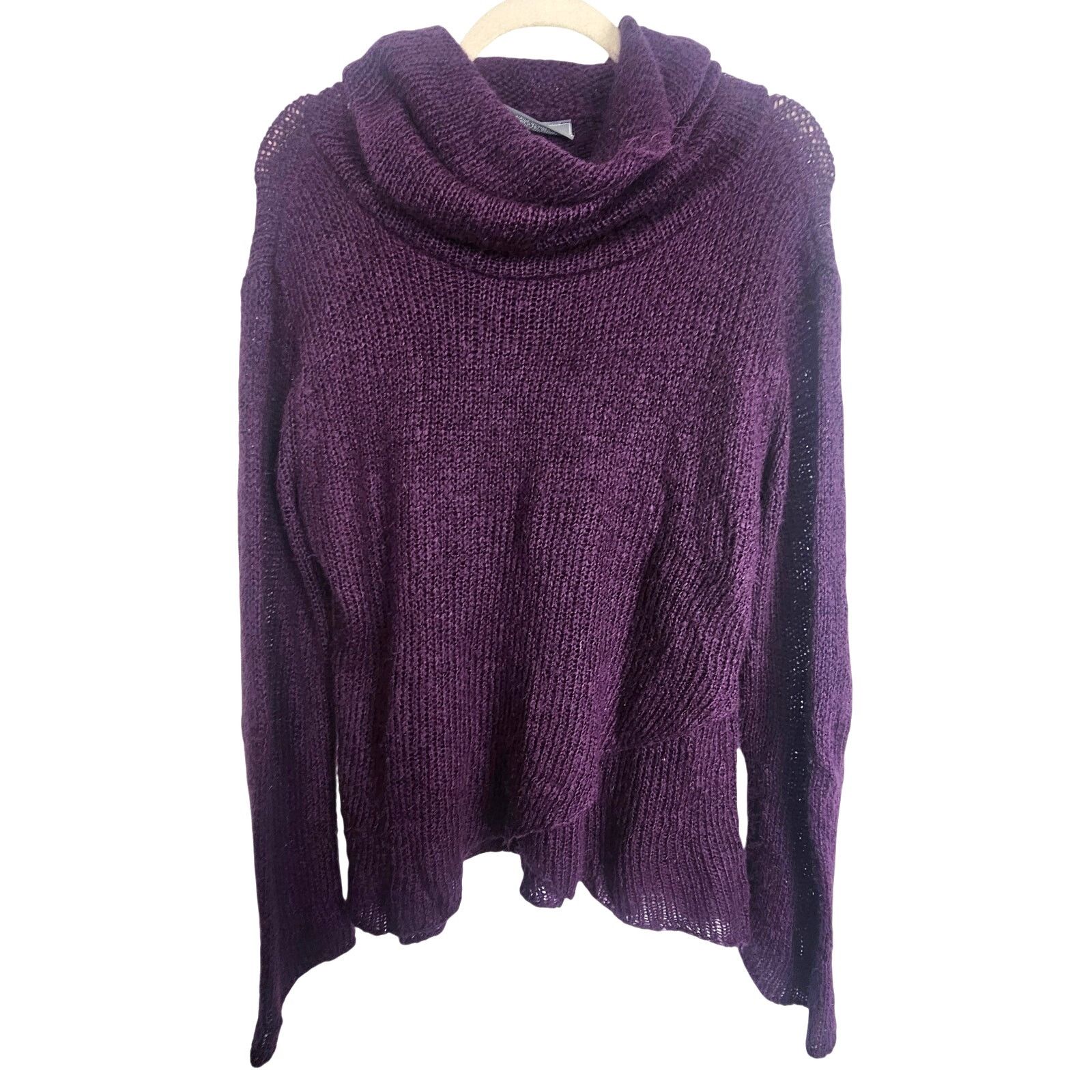 SHIPS Wooden Ships Womens Mohair Wool Cowl Neck Open Knit Sweater Size M / US 6-8 / IT 42-44 - 1 Thumbnail