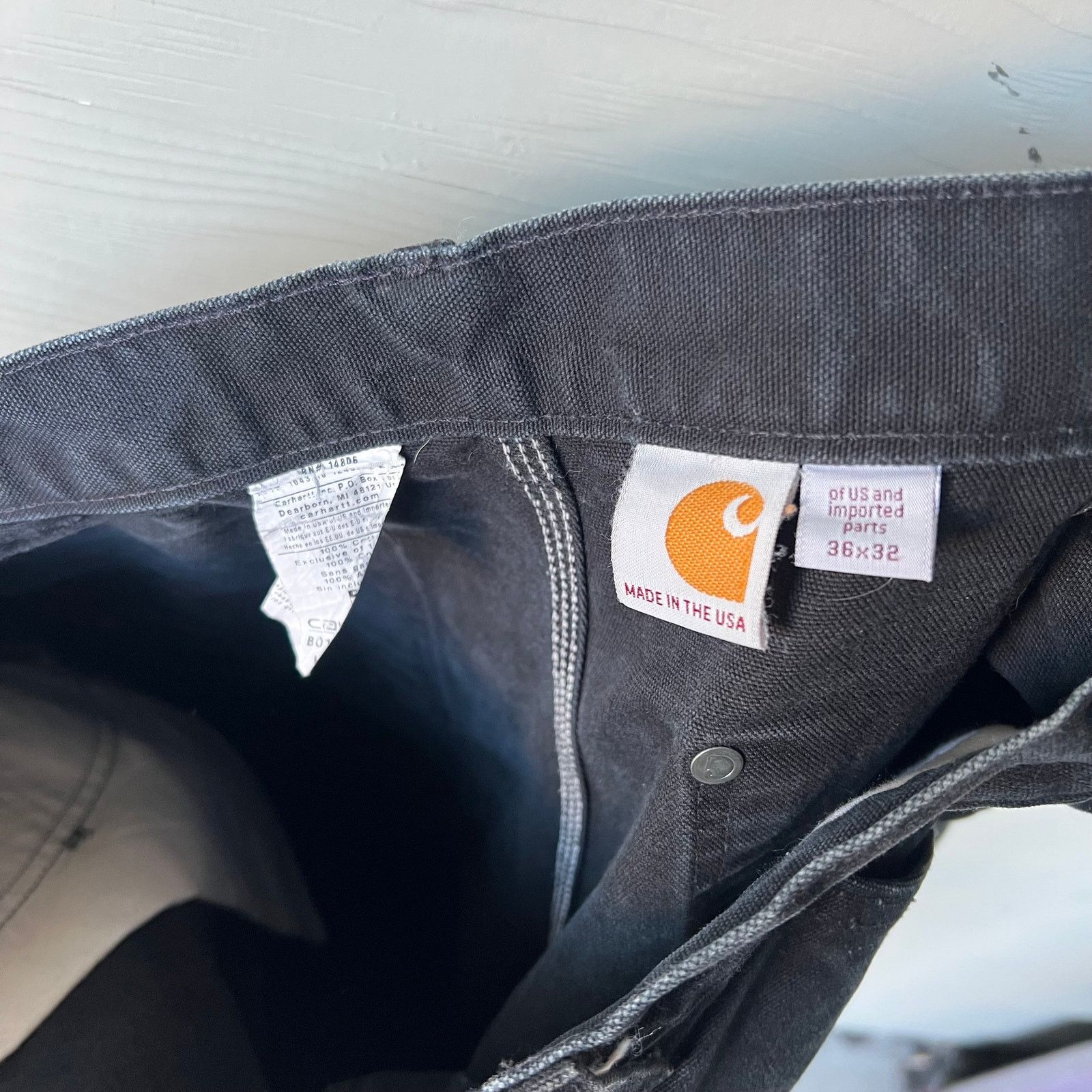 Carhartt × Vintage Vintage Y2K Carhartt black double knee work carpenter pants Size US 34 / EU 50 - 5 Thumbnail