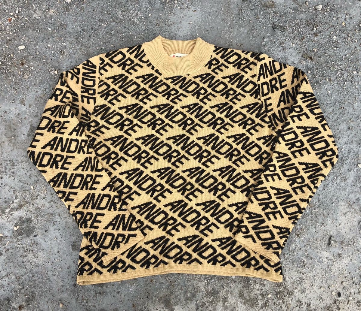 Andreluciano × Japanese Brand 🔥Mega Rare Andreluciano Monogram Knit Sweatshirt 🔥 Size S / US 4 / IT 40 - 1 Thumbnail