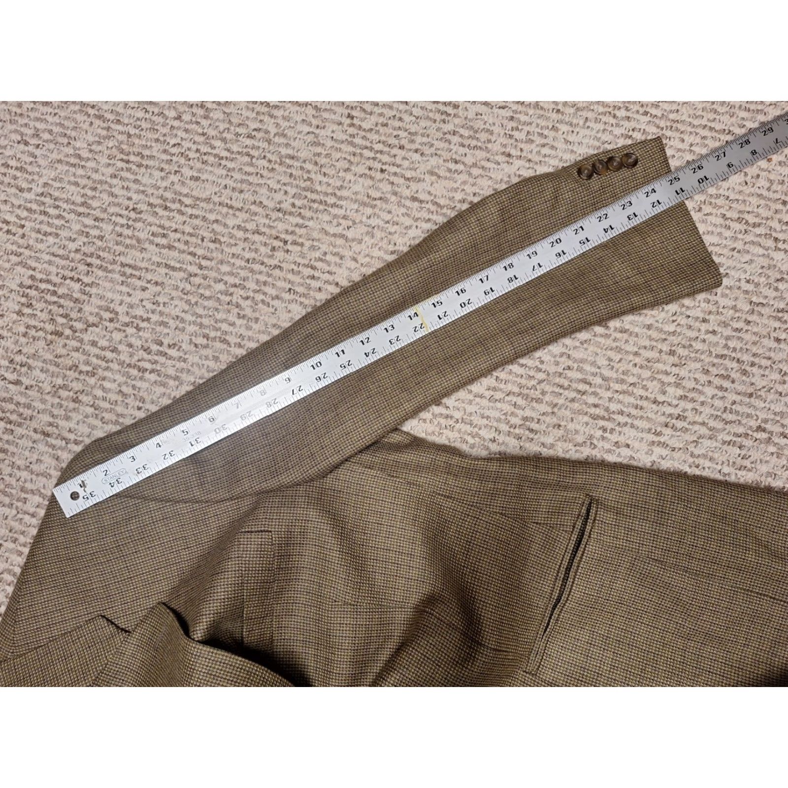 Vintage Ralph Lauren Polo University Club Blazer 2-Button 46R Wool Tweed Brown Mens Jacket Size US XXL / EU 58 / 5 - 7 Thumbnail