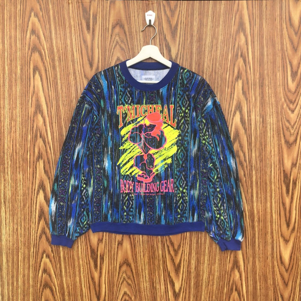 Vintage Vintage T'Michael Body Building Gear sweatshirt from 1990 Size US M / EU 48-50 / 2 - 1 Thumbnail