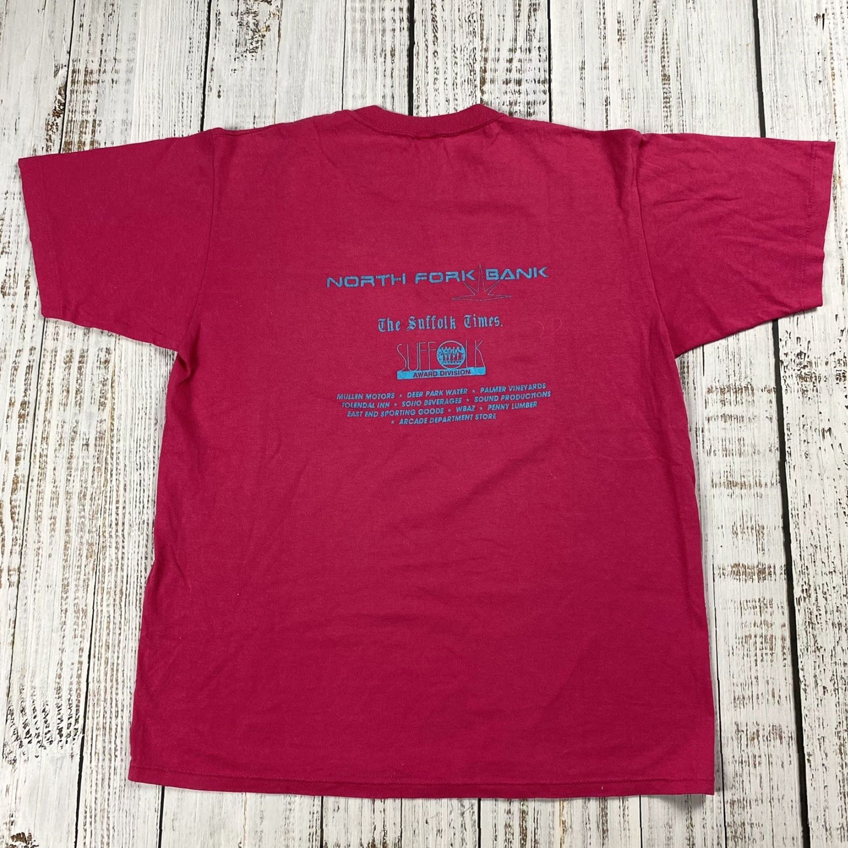 Jerzees VINTAGE 90s Nike Running T-Shirt Men Large Pink Graphic Long Island Culture Size US L / EU 52-54 / 3 - 6 Thumbnail