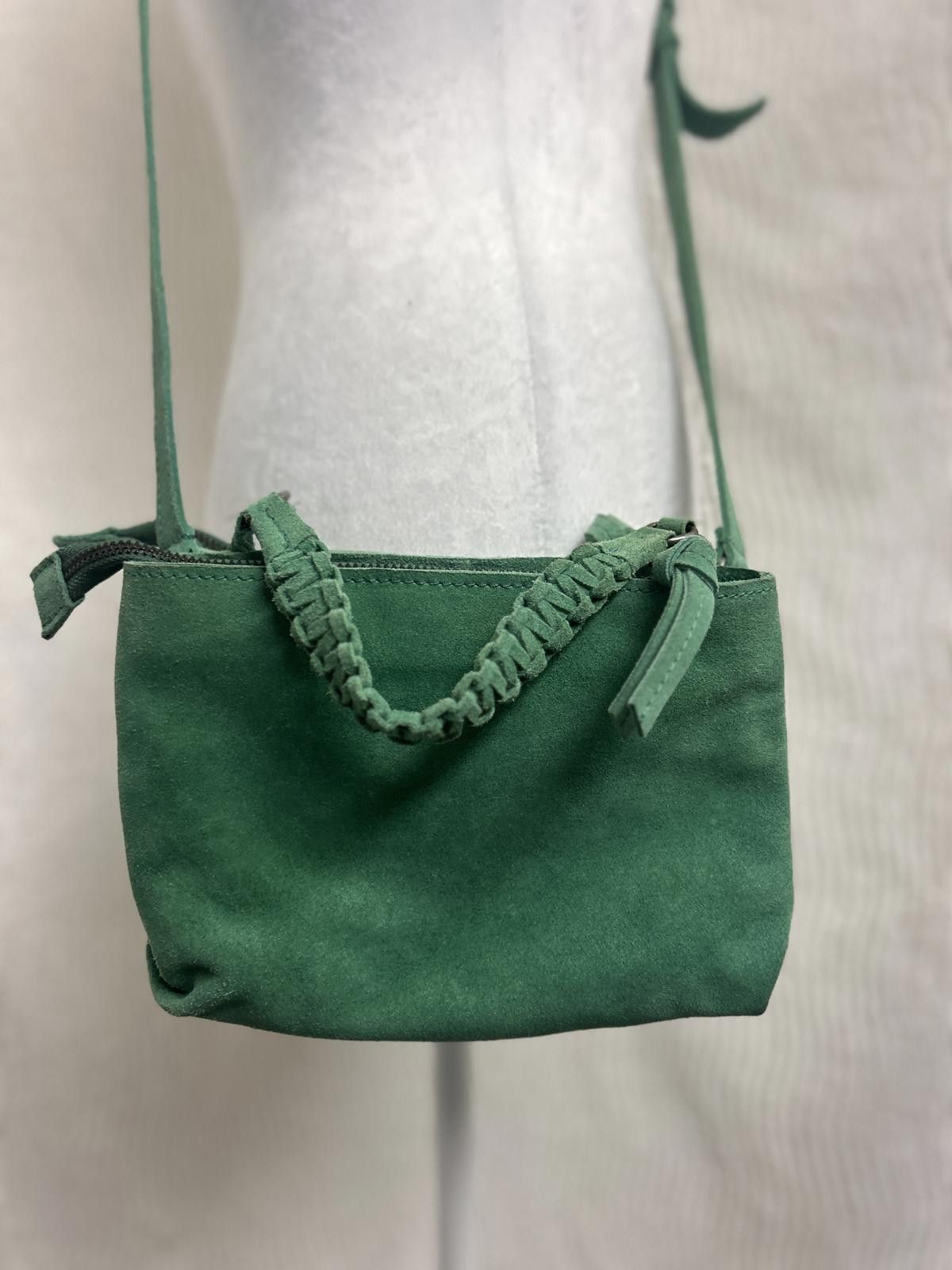Free People Free People Green Suede Mini Purse Small Shoulder Bag Boho Size ONE SIZE - 3 Thumbnail