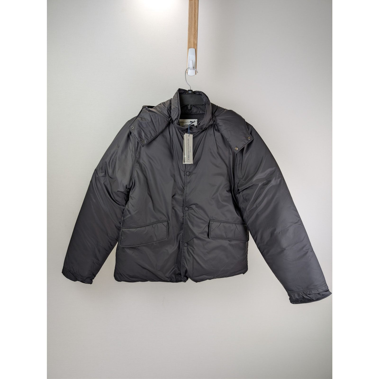 Officine Generale o1rshd1 Shell Hooded Jacket in Black Size US M / EU 48-50 / 2 - 8 Thumbnail