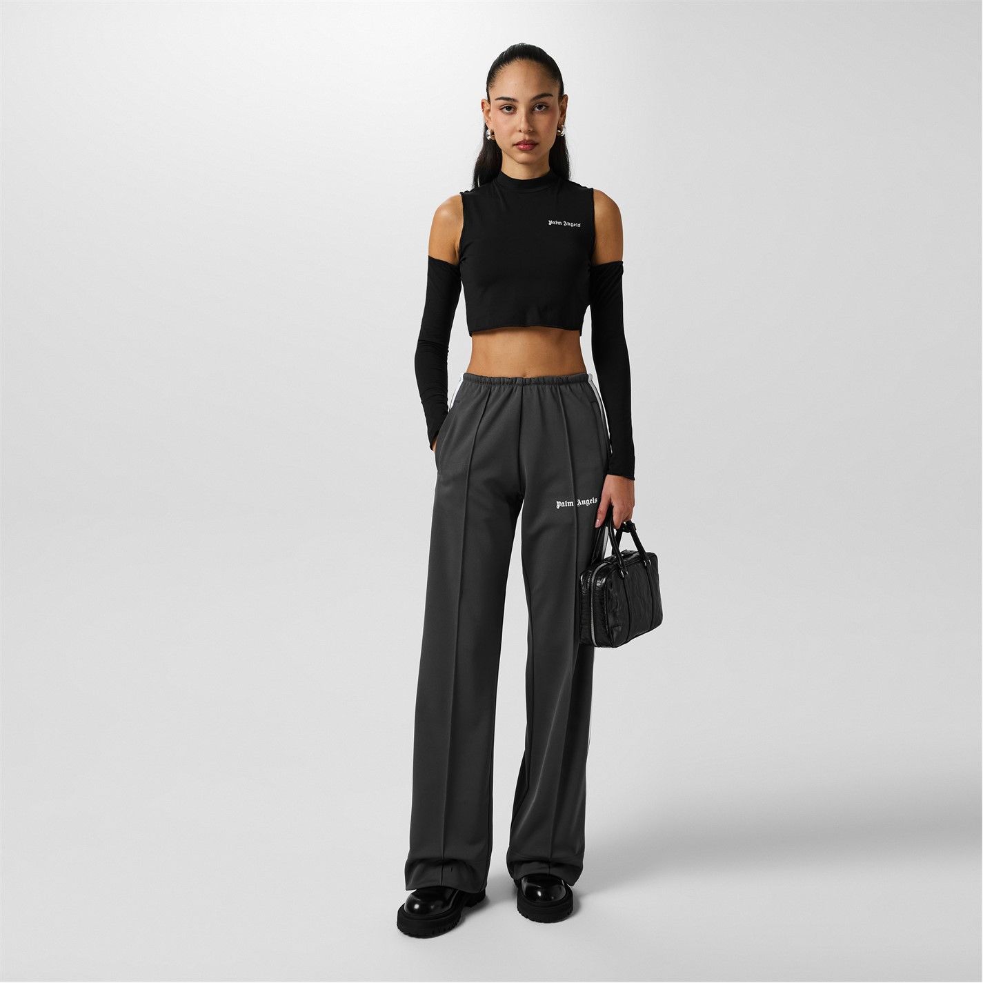Palm Angels o1g2r1mq0325 Cut Out Long Sleeve T-Shirt in Black Size M / US 6-8 / IT 42-44 - 6 Thumbnail