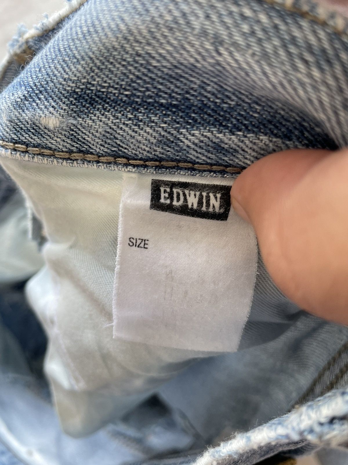 If Six Was Nine Vintage Edwin 404 Thrashed Denim Pants Size US 32 / EU 48 - 8 Thumbnail