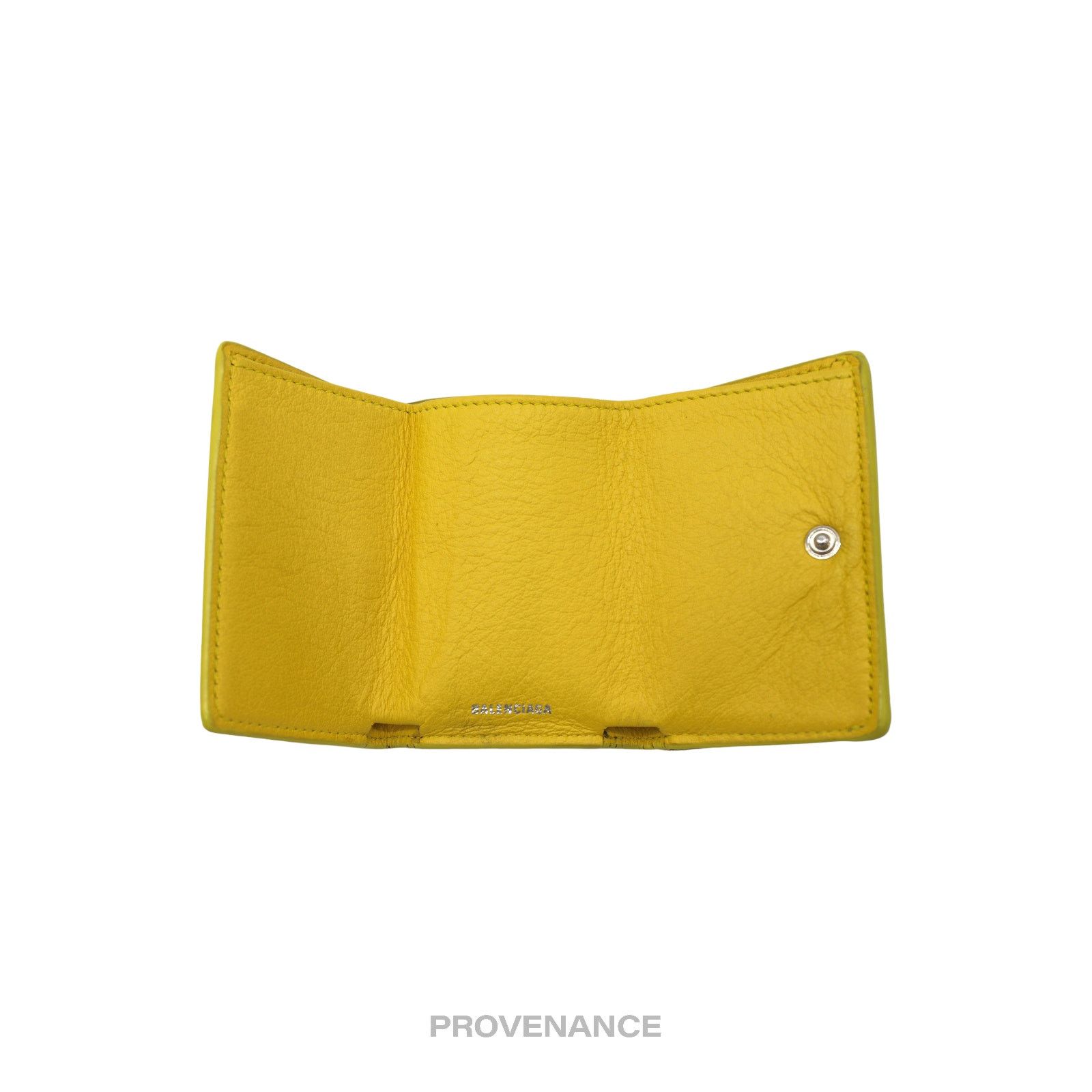 Balenciaga 🔴 Balenciaga Papier Mini Wallet - Yellow Leather Size ONE SIZE - 5 Thumbnail