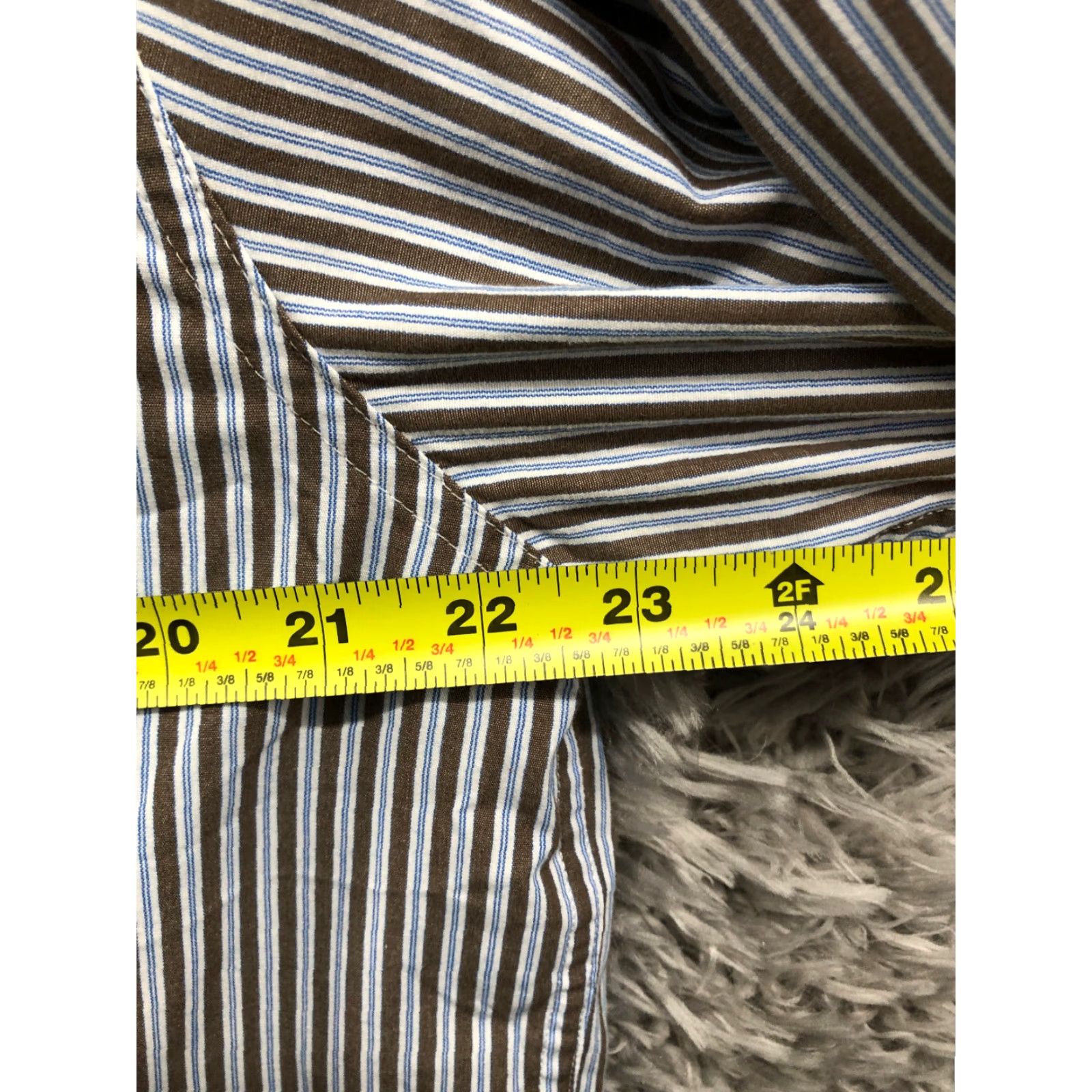 Chaps Chaps Shirt L Mens Brown Striped Long Sleeve Button-Down Collar Shirt Size US L / EU 52-54 / 3 - 5 Thumbnail