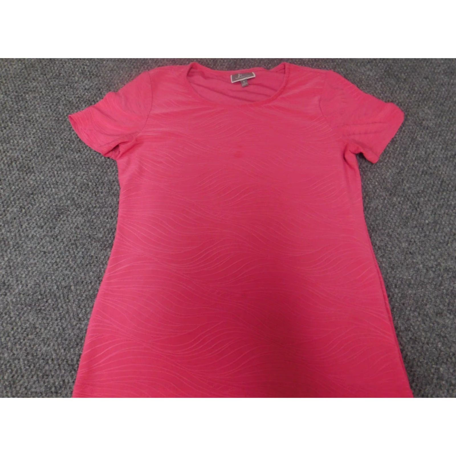 JM Collection JM Collection Shirt Womens Small Pink Polyester Stretch Crew Neck Pullover Casual Blouse Size S / US 4 / IT 40 - 2 Thumbnail