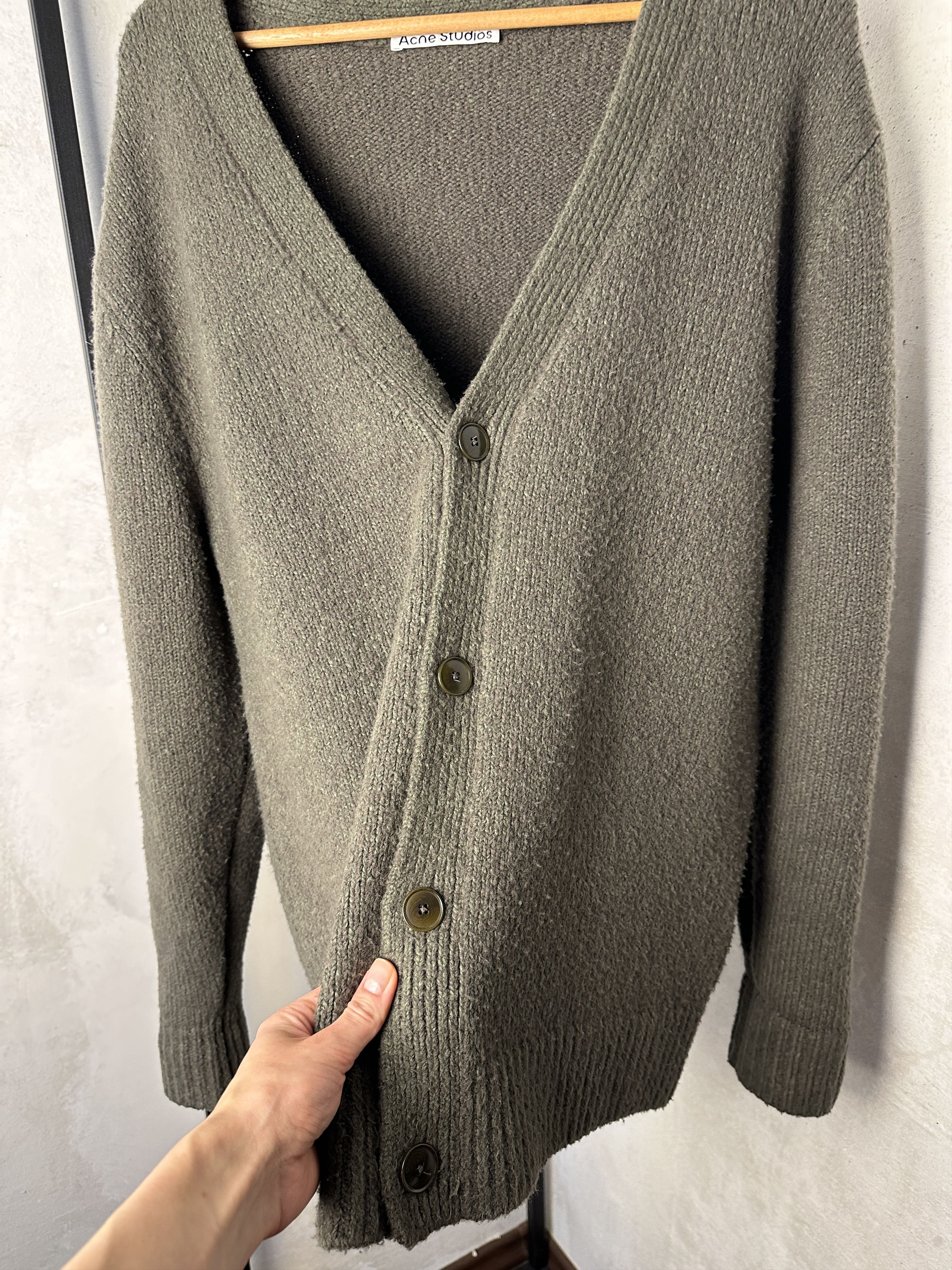 Acne Studios Acne Studios Khaki Wook Cardigan Size S / US 4 / IT 40 - 3 Thumbnail
