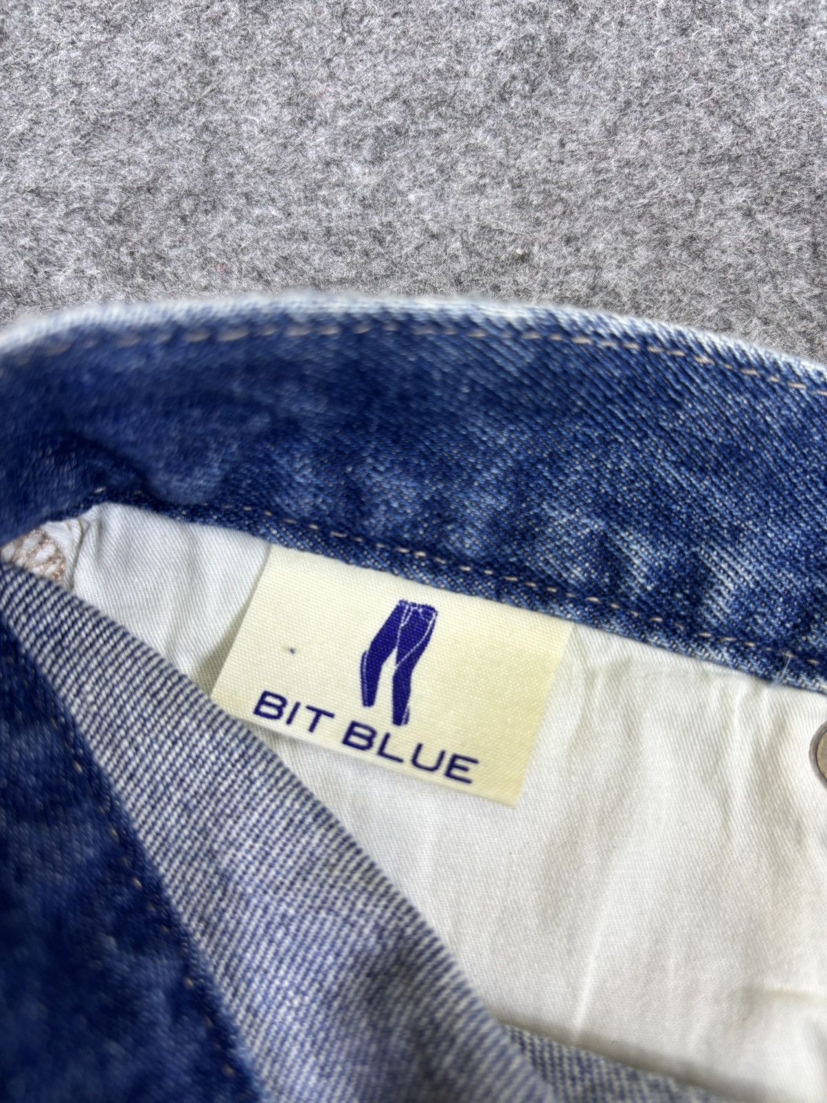 Japanese Brand 💥Japan Style💥Bit Blue Distressed Sarouel Mild Denim F806 Size US 31 - 15 Thumbnail