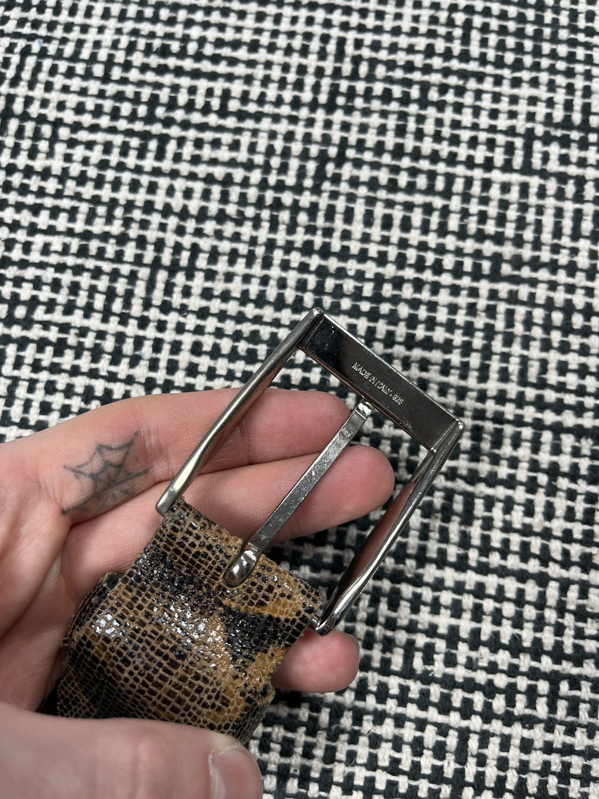 Other Python styled genuine leather belt avant garde Size ONE SIZE - 6 Thumbnail
