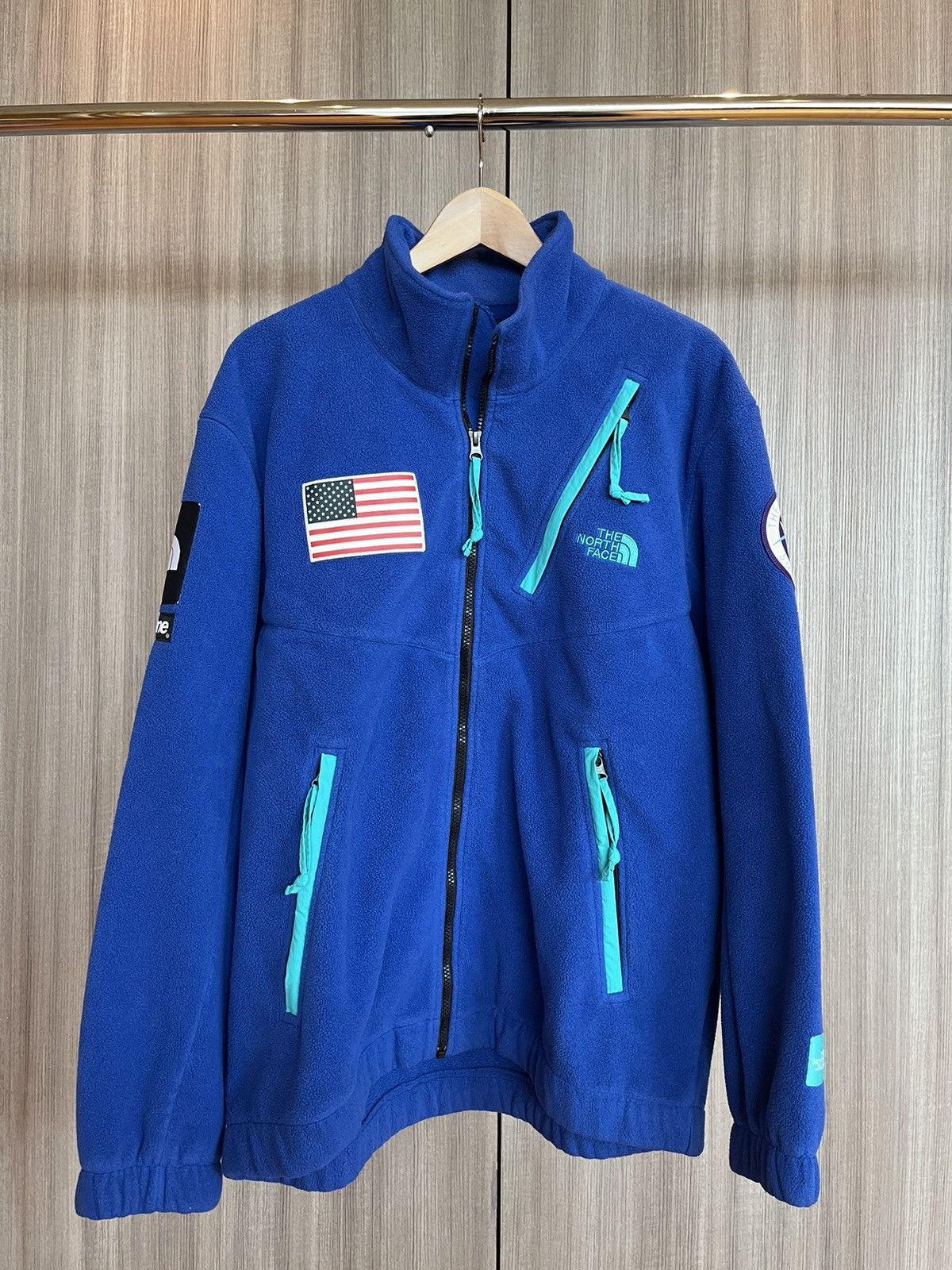 Supreme x TNF Trans Antartica Blue Expedition Fleece