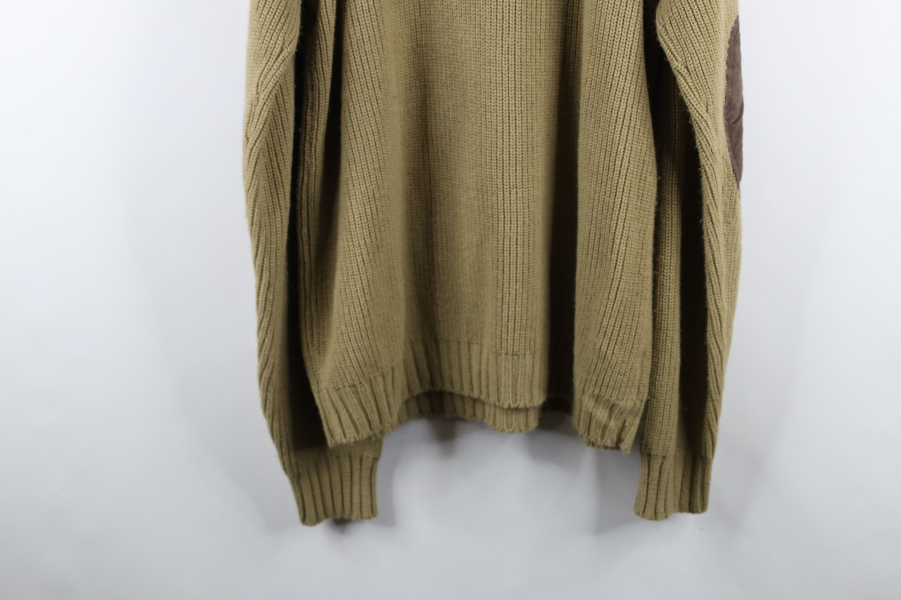 Vintage Vintage 90s Streetwear Patch Ribbed Knit Henley Sweater Size US XXL / EU 58 / 5 - 11 Thumbnail