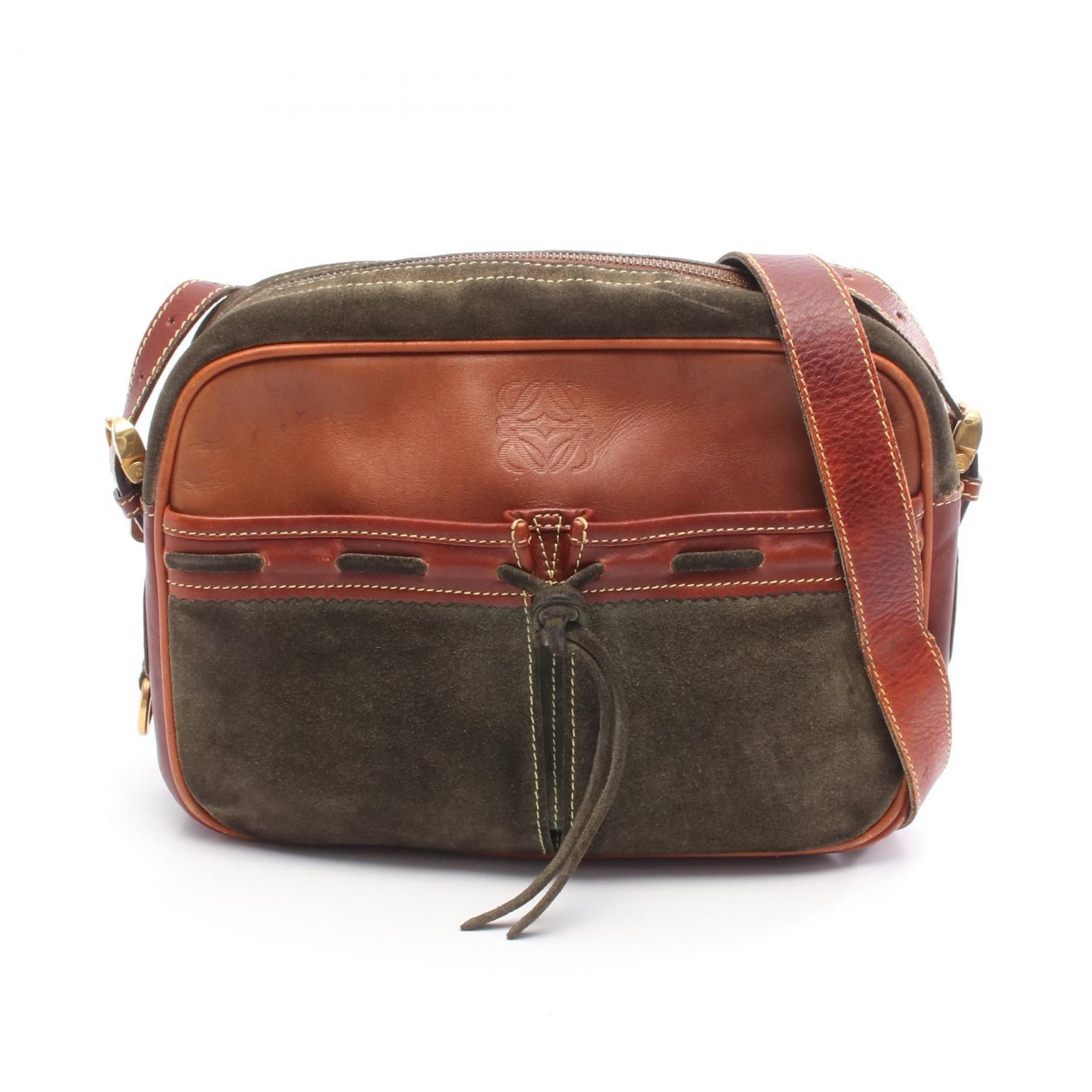 Loewe Loewe Loewe Anagram Leather Shoulder Bag Leather Shoulder Bag DUTY FREE for USA Size ONE SIZE - 1 Thumbnail