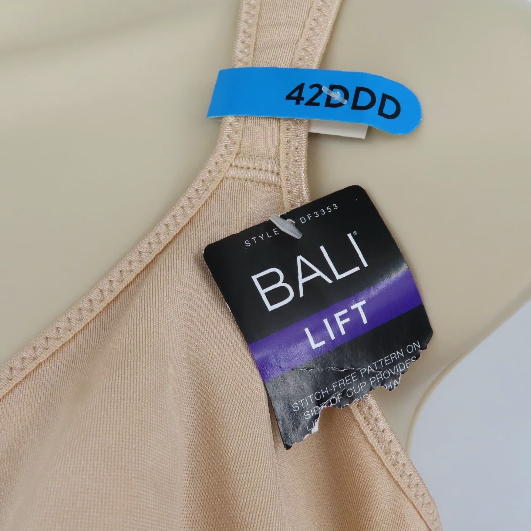 Vintage Bali Live It Up Seamless Underwire Bra 42DDD Beige Plus Size Women NEW Size ONE SIZE - 5 Thumbnail
