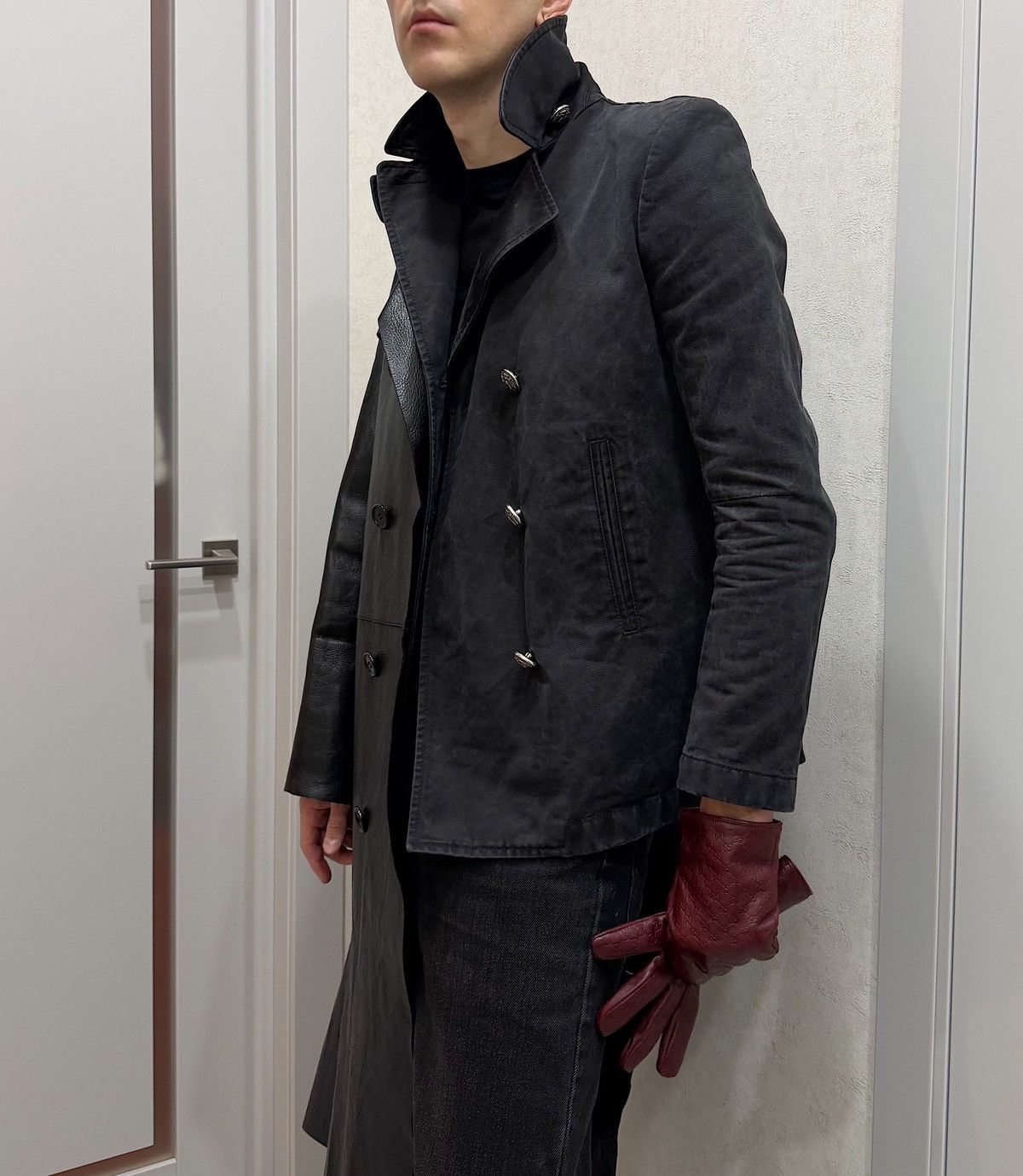 Balmain BALMAIN Decarnin SS 2011 Army Wide Shoulders Distressed Coat Size US S / EU 44-46 / 1 - 4 Thumbnail