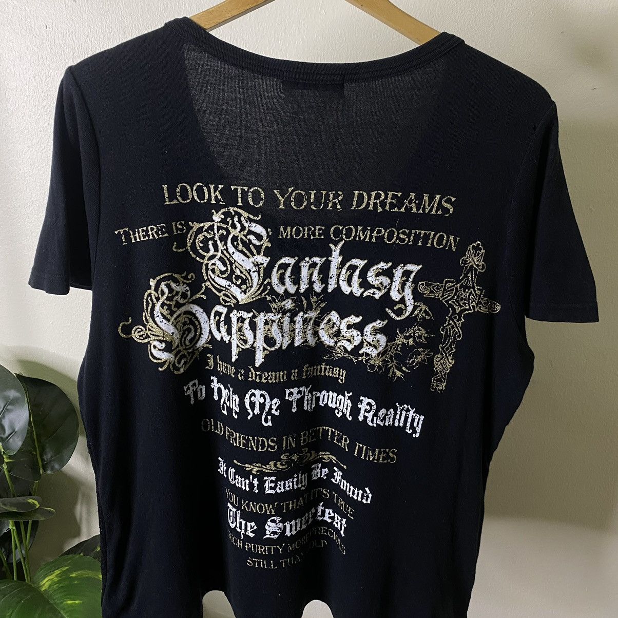 If Six Was Nine × Japanese Brand × Seditionaries Blue Strive Seditionaries Poem Cyber Gothic Punk Women Tee Size L / US 10 / IT 46 - 2 Thumbnail
