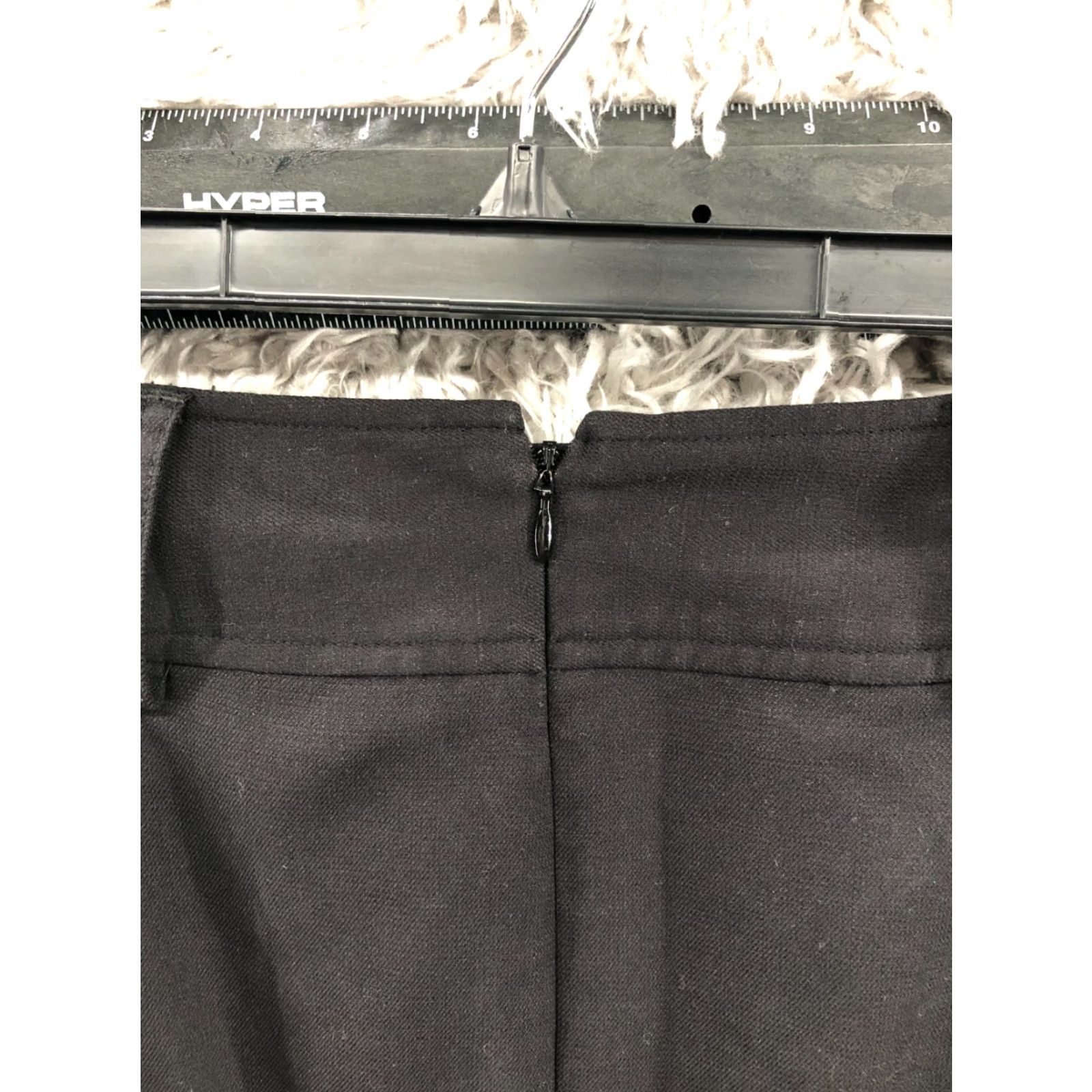 Vintage Axcess Skirt Womens A-Line Knee Length Black Size 6 Stretch Urban Fit Logo Zip Workwear Party/Cocktail Wedding Casual Knit Cotton Blend Modern City Size 28" / US 6 / IT 42 - 7 Thumbnail