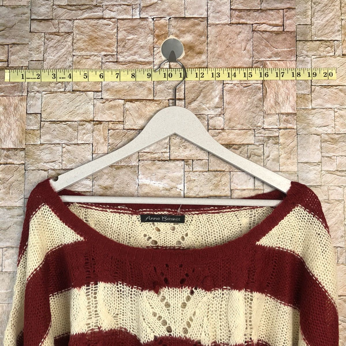 Homespun Knitwear × Japanese Brand × Solid and Striped Anne Basket Stripe Red Knitwear #A845 Size M / US 6-8 / IT 42-44 - 4 Thumbnail