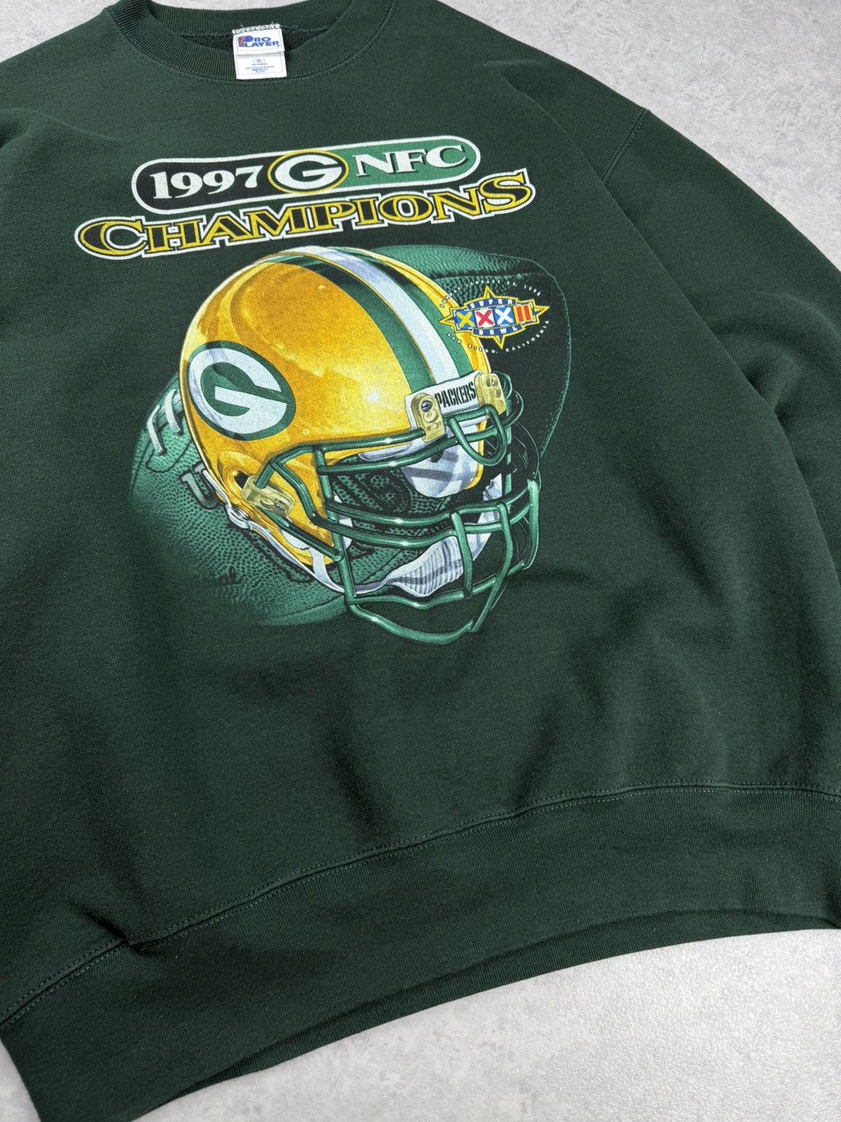 Pro Player 1997 Green Bay Packers NFC Champions Crewneck Sweatshirt Size US XL / EU 56 / 4 - 4 Thumbnail