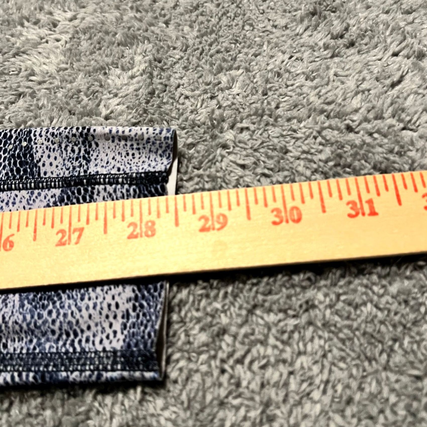 Lululemon Lululemon Leggings Pants Womens 4 Fast & Free Full Length Blue Patterned Leggings Womens Size 4 Regular Ankle Blue Size 27" / US 4 / IT 40 - 8 Thumbnail