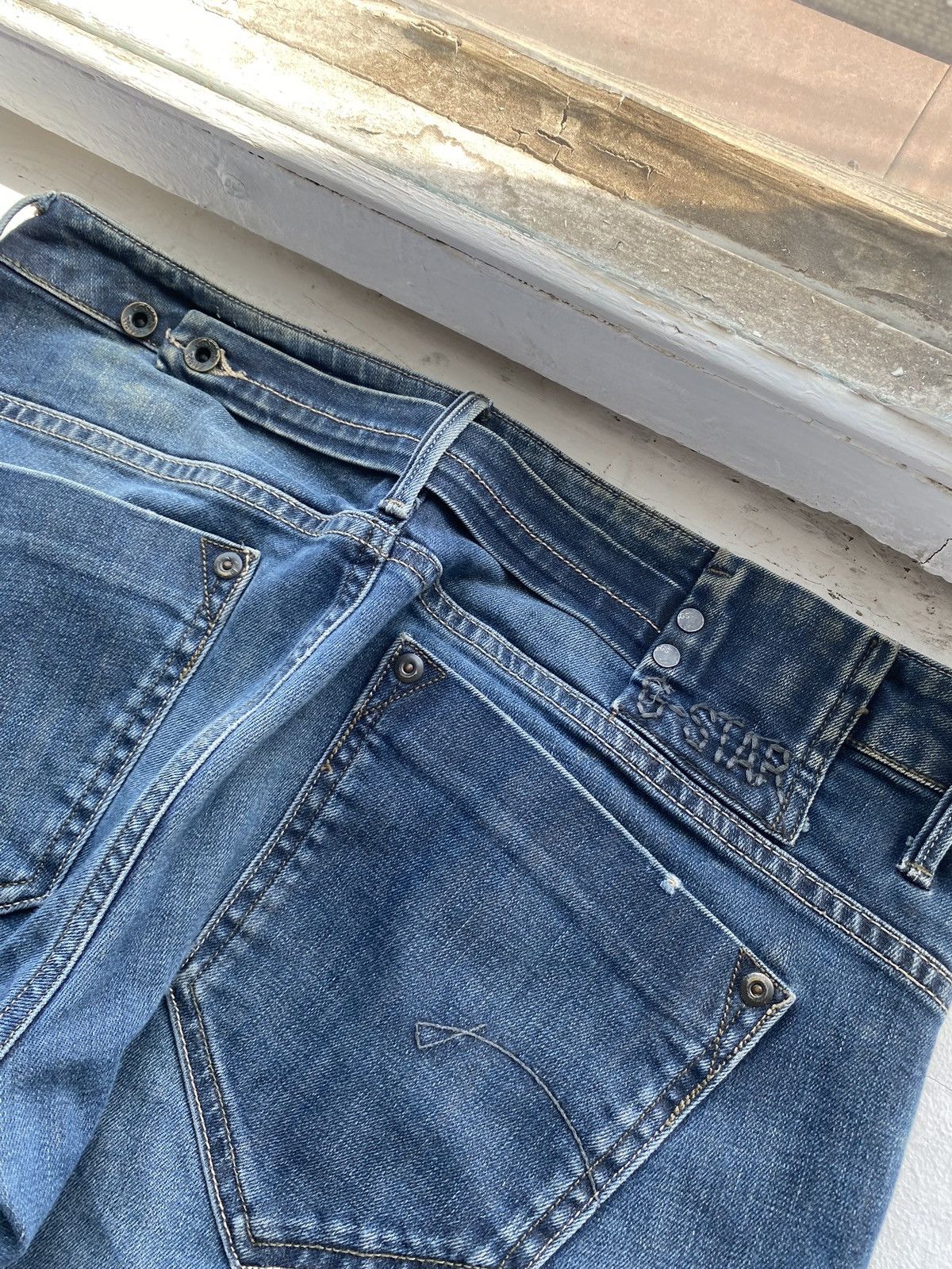 G-Star × Vintage 🔥G Star Raw Midge Straight Wom Opium Punk Blue Jeans Y2k Size 32" / US 10 / IT 46 - 9 Thumbnail