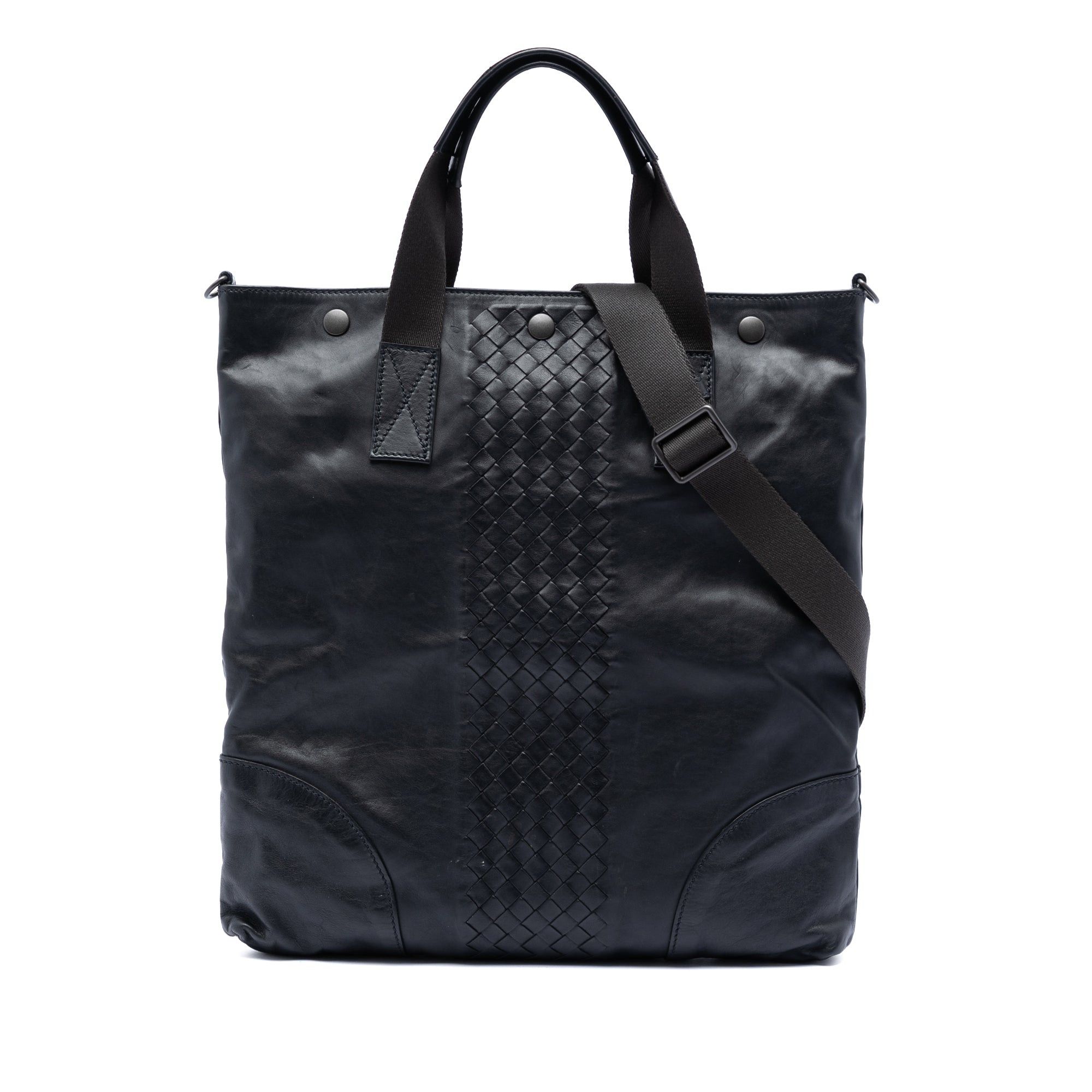 Bottega Veneta Intrecciato Trimmed Nappa Convertible Tote Size ONE SIZE - 1 Thumbnail