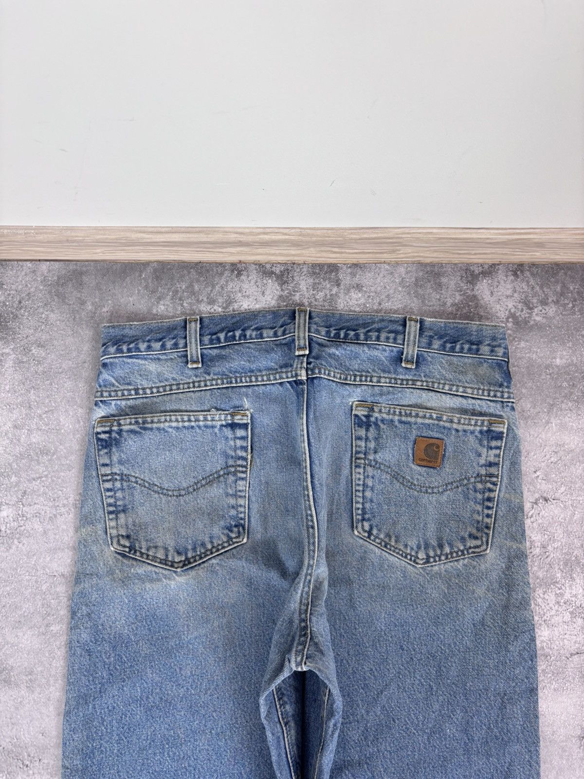 Carhartt Vintage Carhartt Men’s Faded Blue Denim Jeans USA Workwear Size US 36 / EU 52 - 6 Thumbnail