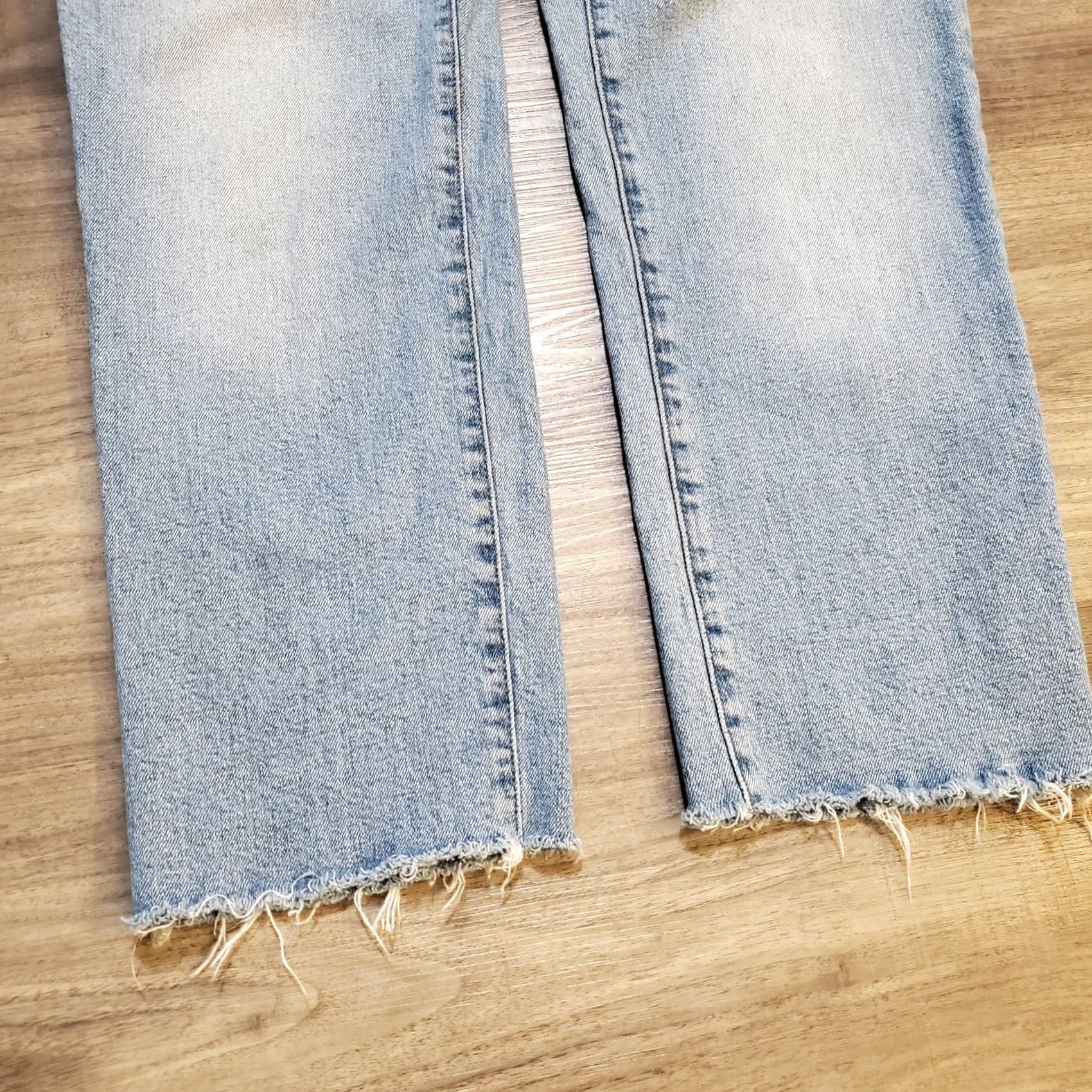 Madewell Madewell The Perfect Vintage Jean Women Sz 28 Blue Raw Hem High Waisted Casual Size 28" / US 6 / IT 42 - 4 Thumbnail