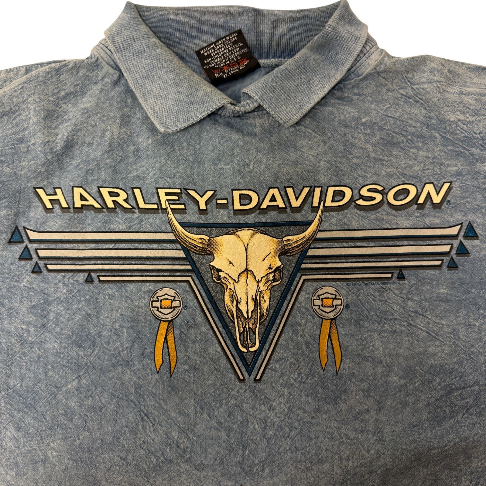 Harley Davidson 90’s H-D Motorcycle RENO Nevada BIKER Stone Wash PULLOVER M Size US M / EU 48-50 / 2 - 3 Thumbnail