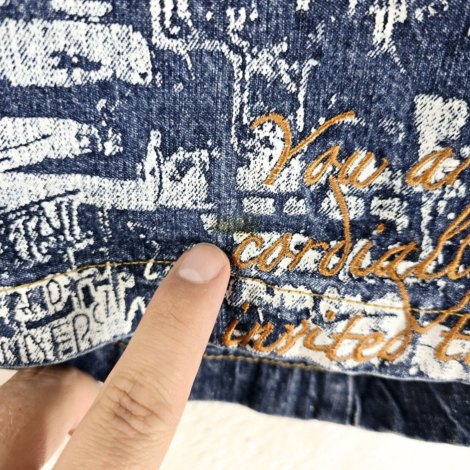 Other Vintage Y2K Indigo Red Jean Shorts 40 Baggy Skater Jorts Size US 40 / EU 56 - 6 Thumbnail