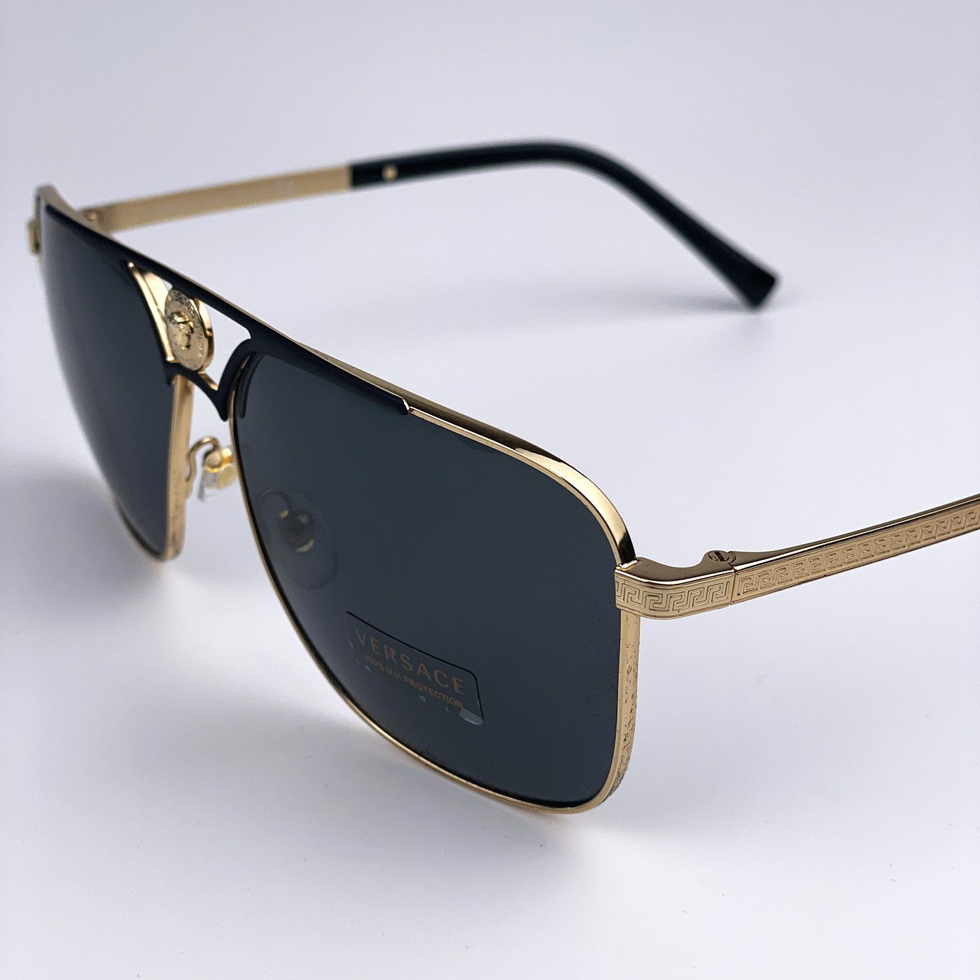 Versace NEW Versace VE2238 143687 Rectangle Metal Unisex Sunglasses Size ONE SIZE - 5 Thumbnail