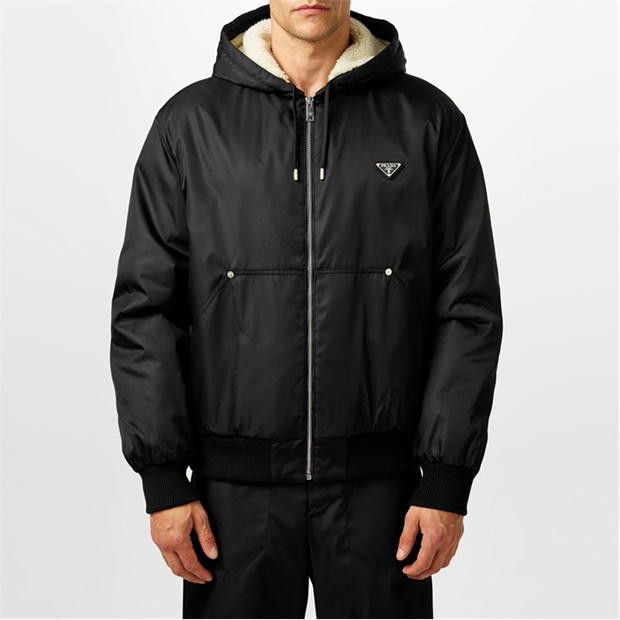 Prada PRADA Re-Nylon Fur-Lined Jacket Size US S / EU 44-46 / 1 - 2 Thumbnail