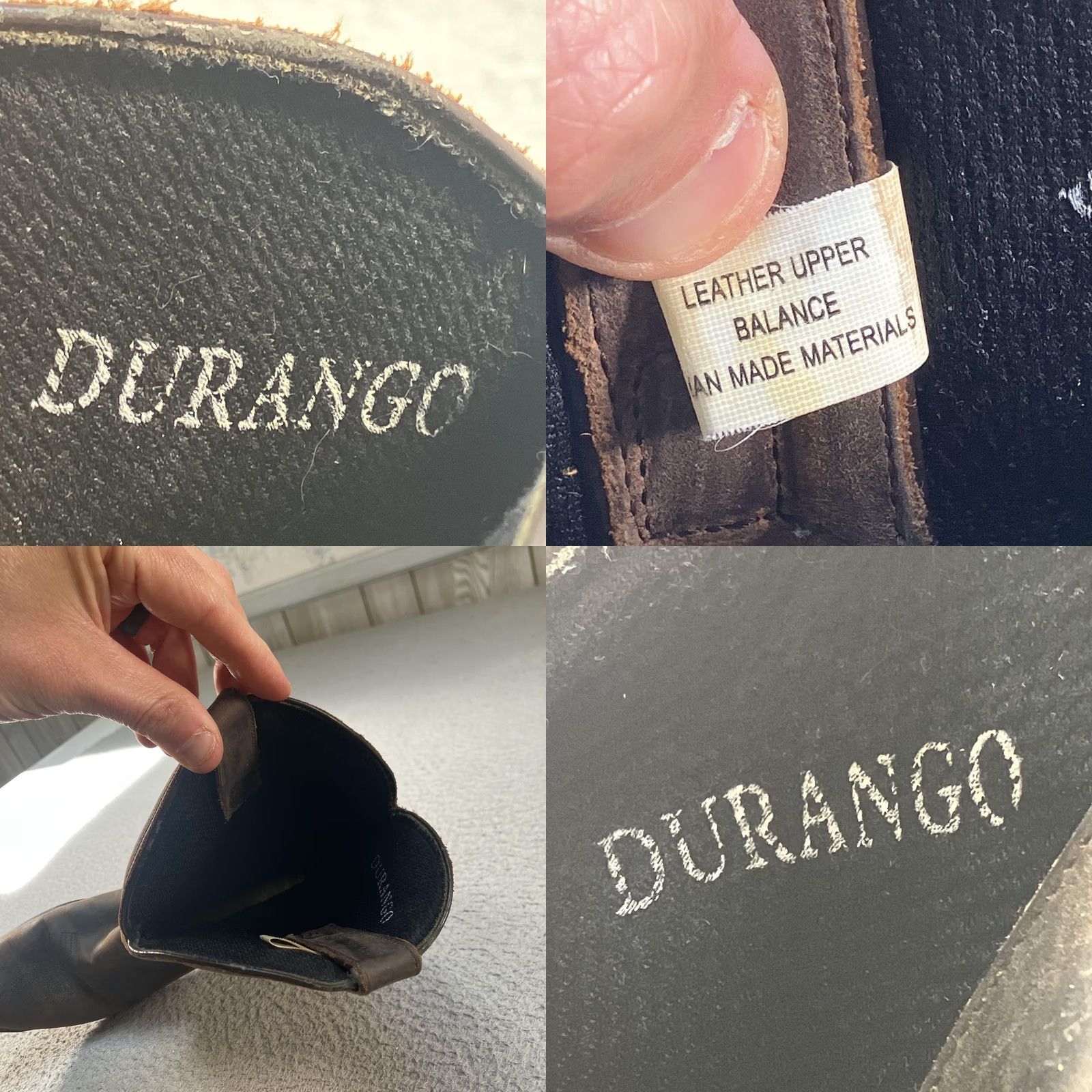 Durango Durango Mens Western Boots 9M Brown Leather RD542 Pointed Toe Mid-Calf Pull On Embroidered Shaft VINTAGE? No Size US 9 / EU 42 - 10 Thumbnail