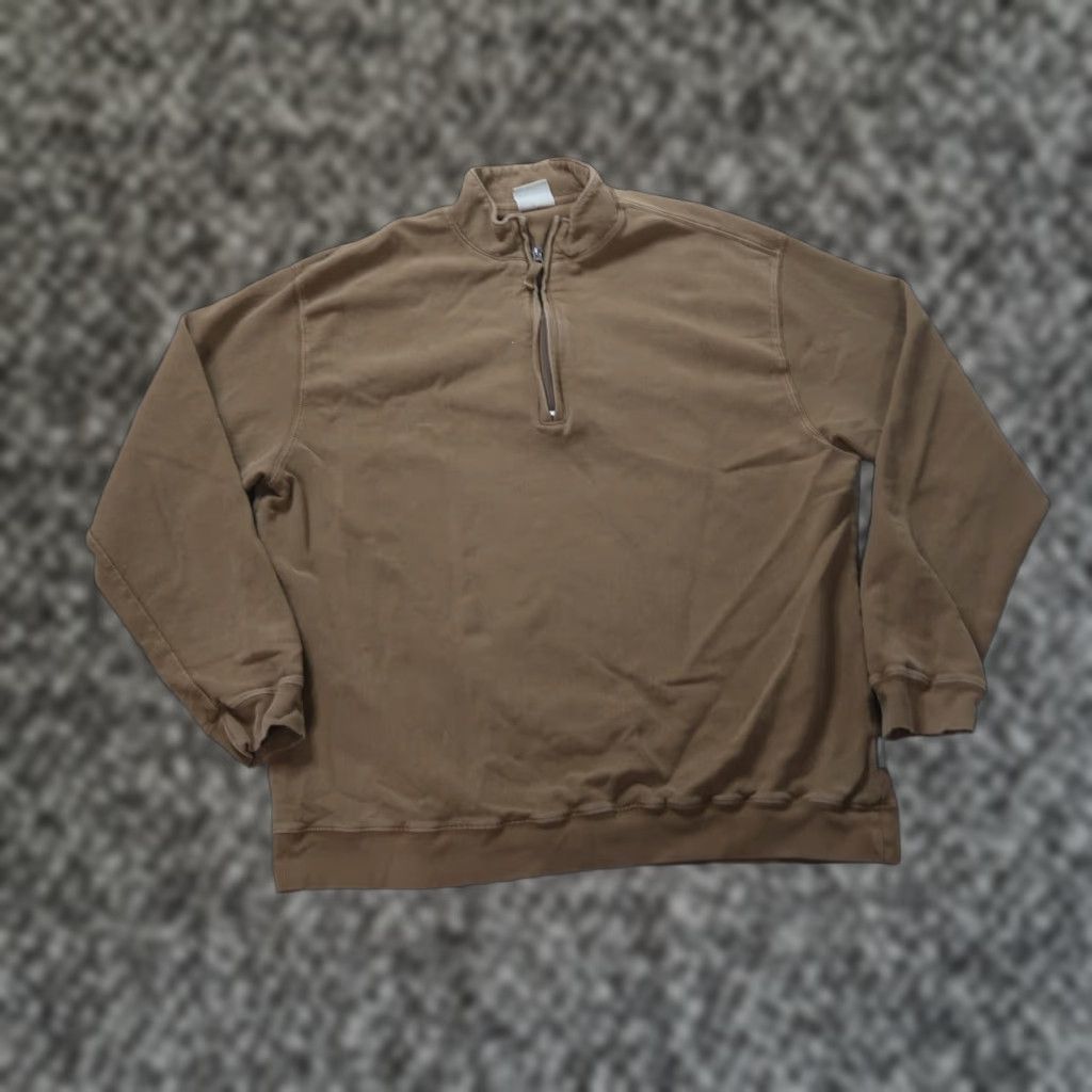 Vintage VINTAGE Woolrich Sweatshirt Pullover 2XL Long Sleeve Brown 1/2 Zip Mock Neck Zipper Men Regular Knit Fleece Size US XXL / EU 58 / 5 - 1 Thumbnail