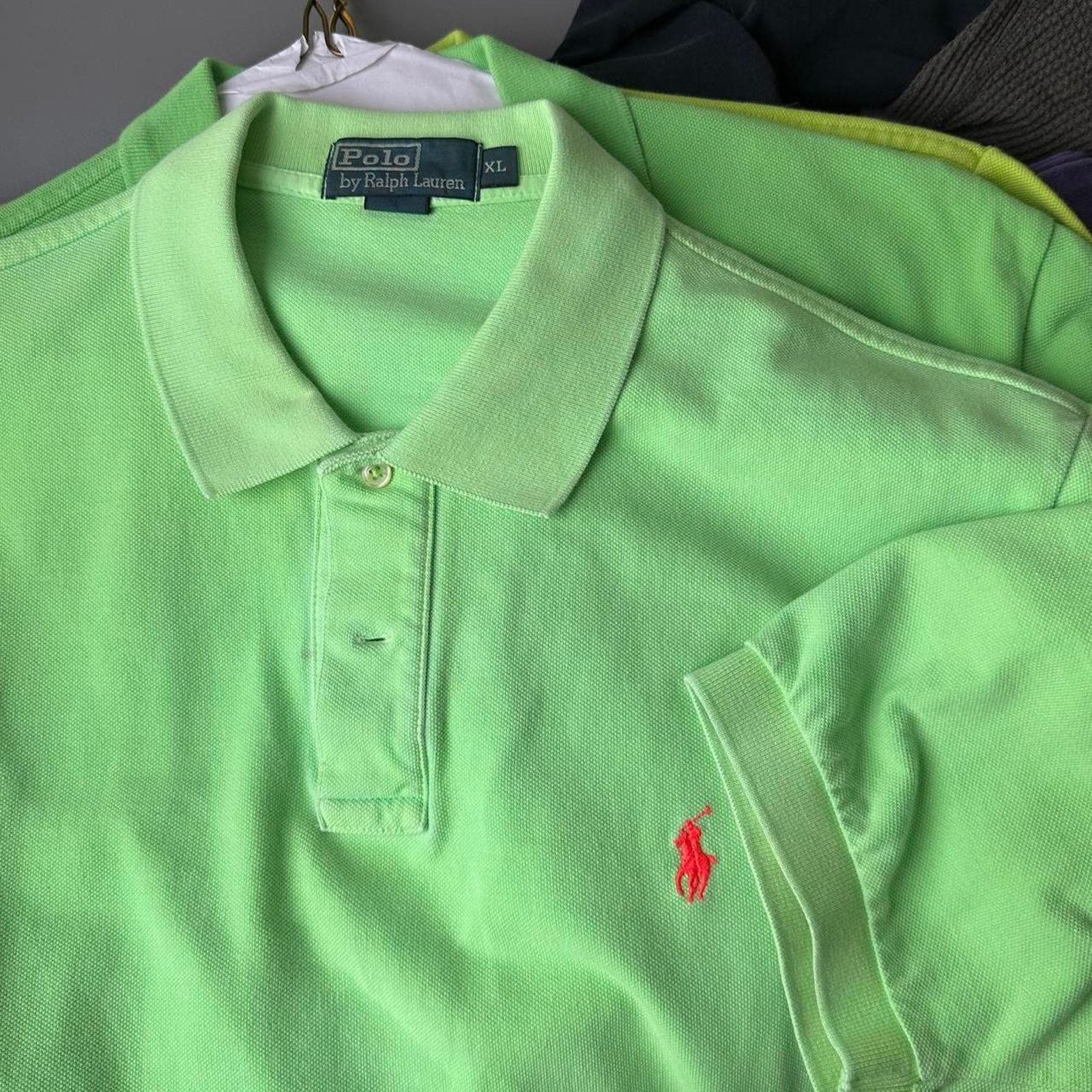 Polo Ralph Lauren Green Orange Polo Ralph Lauren Embroidered Polo Size US XL / EU 56 / 4 - 3 Thumbnail