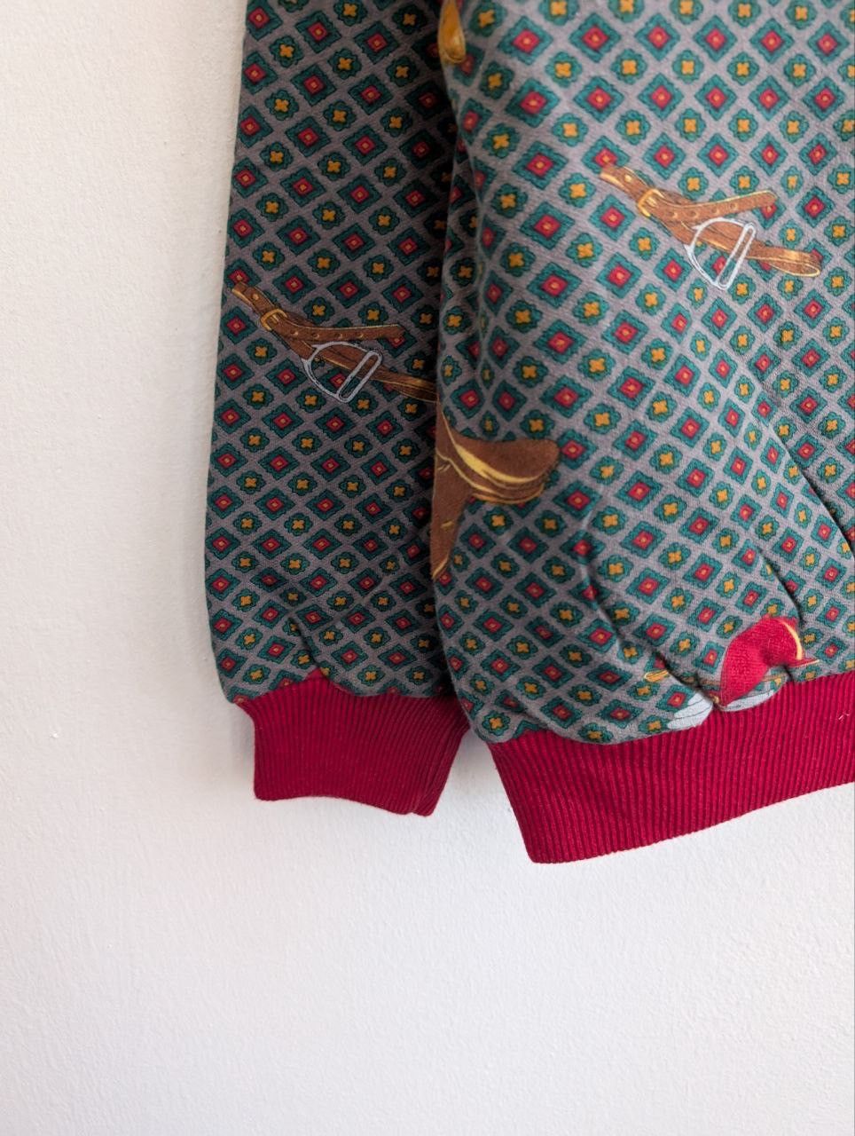 Gucci vintage GUCCI all over print equestrian reversible sweater Size US L / EU 52-54 / 3 - 9 Thumbnail