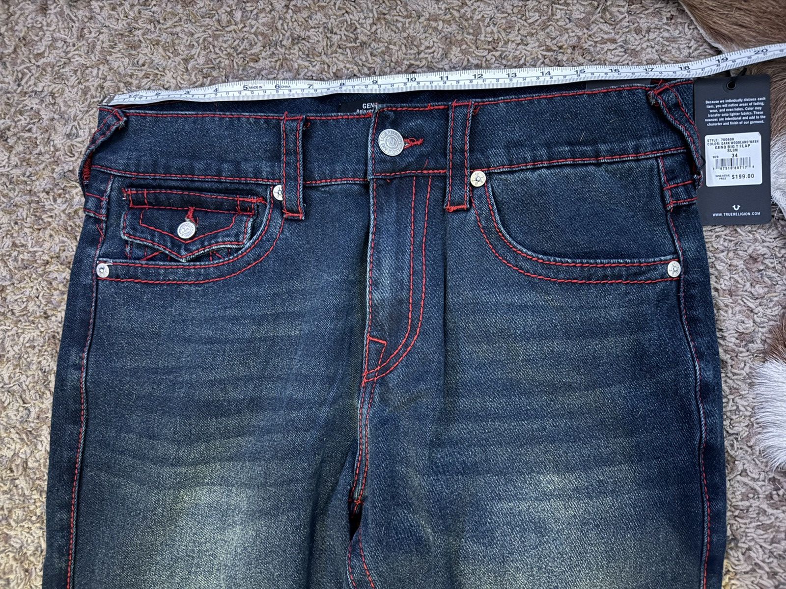 True Religion True religion jeans with red big T stitching Size US 34 / EU 50 - 3 Thumbnail