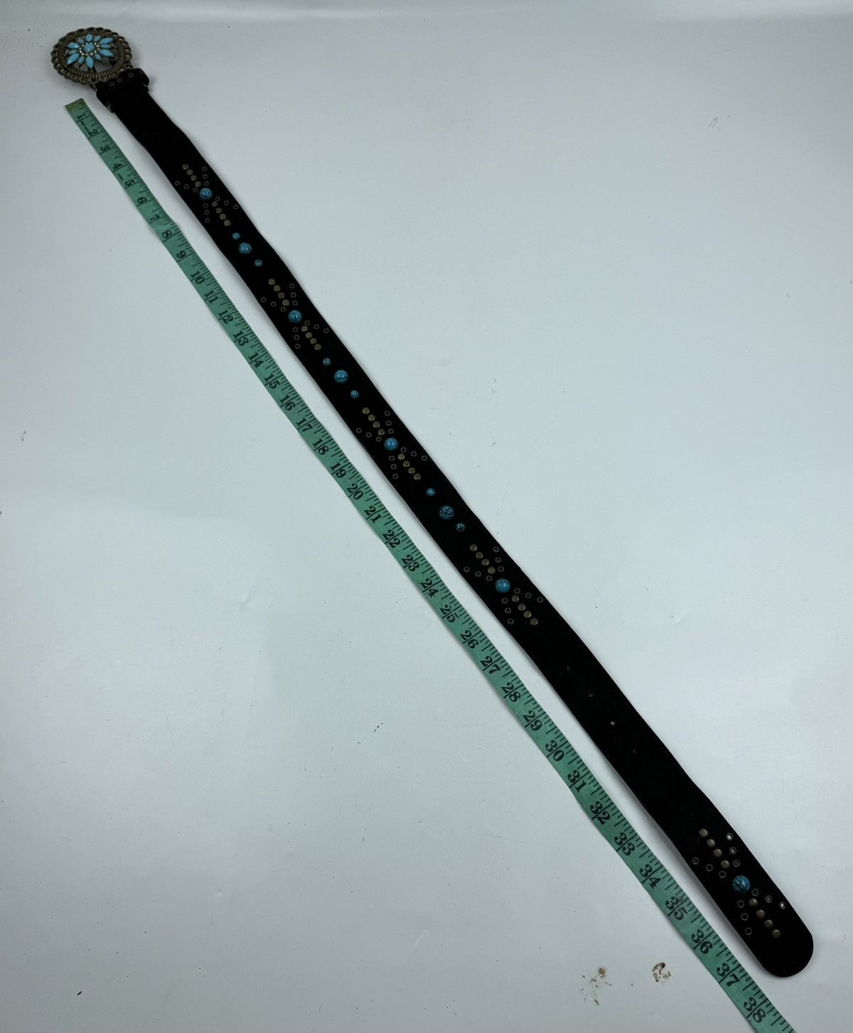 Japanese Brand nice design studded belt tc53 Size 32 - 5 Thumbnail